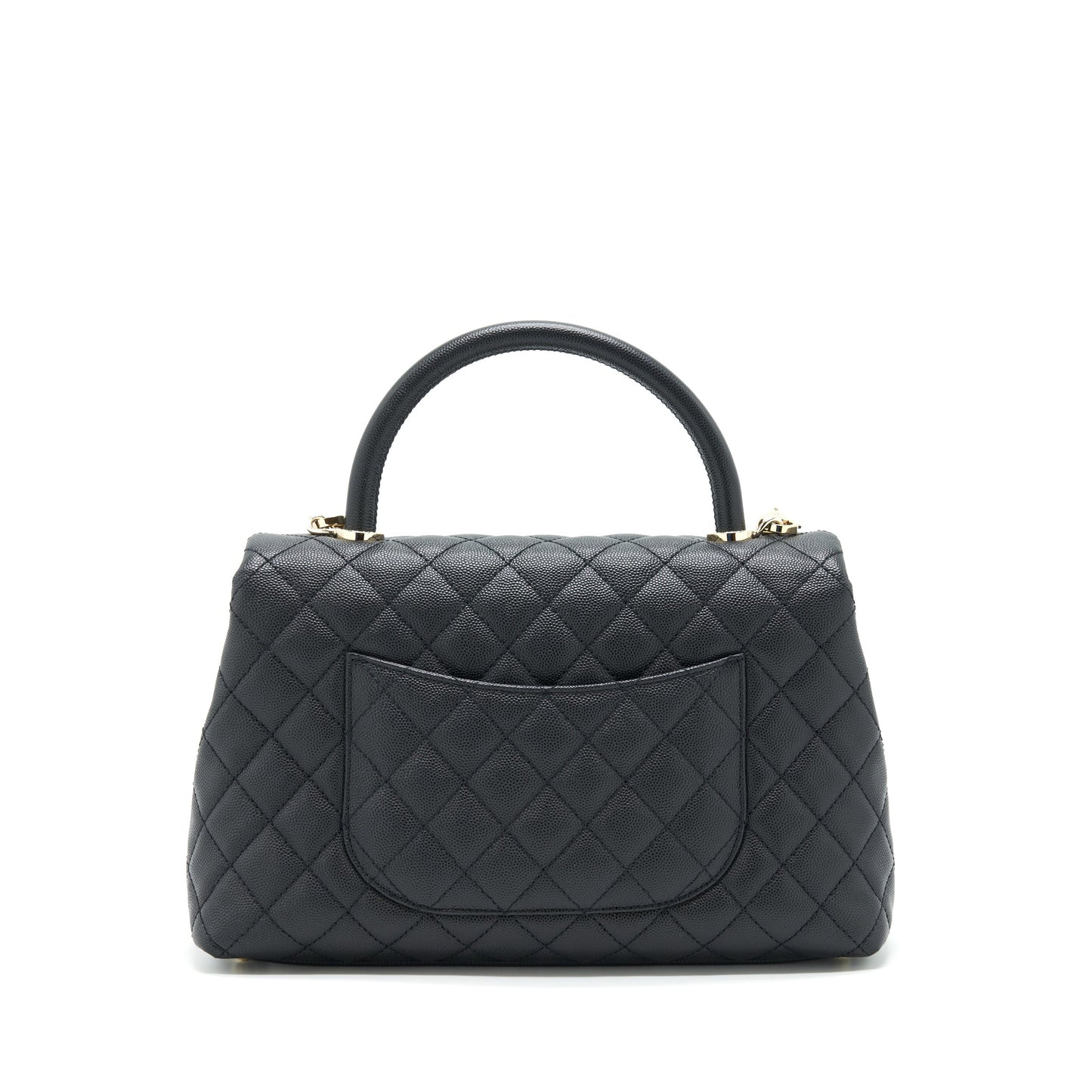 Chanel Medium Coco Handle 28cm Caviar Black L