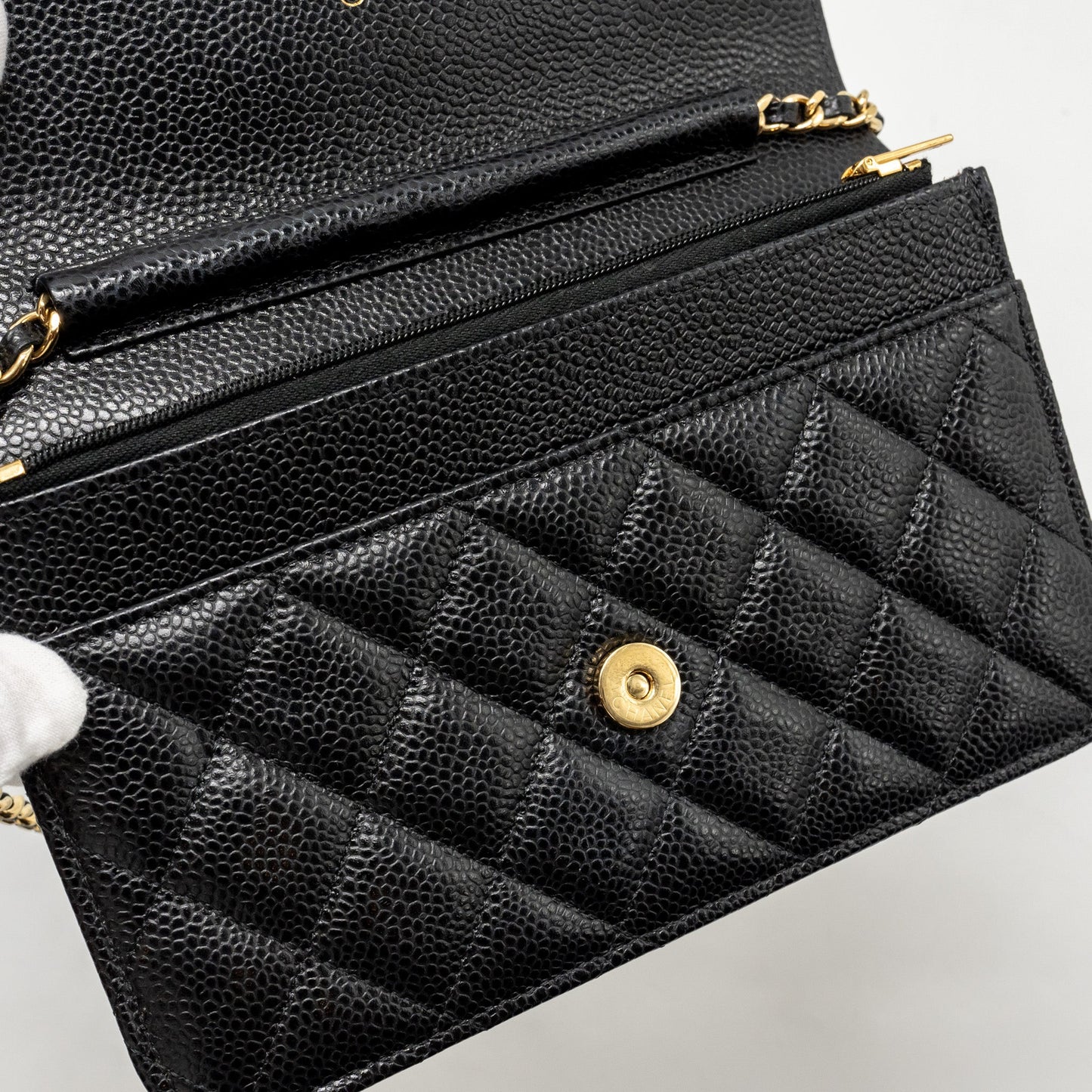 Chanel Classic Wallet On Chain Caviar Black  (Microchip)