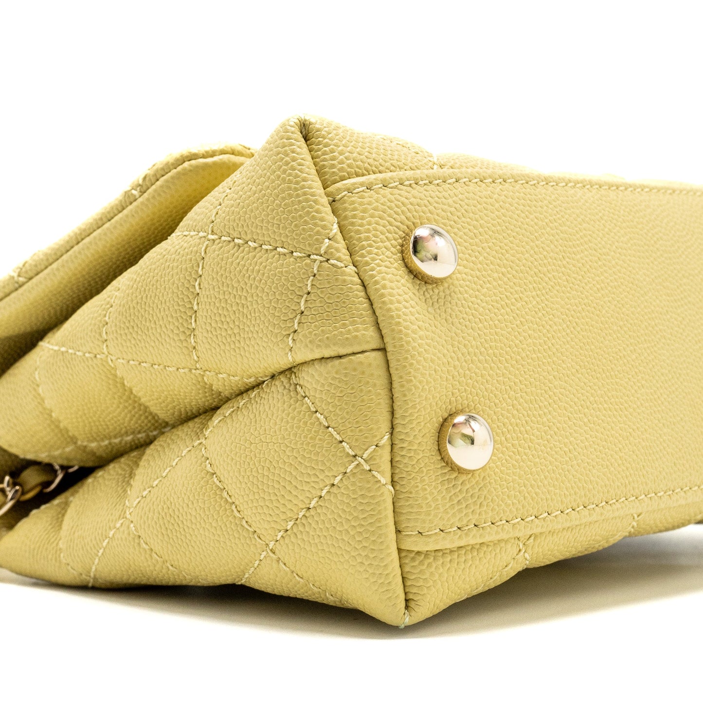 Chanel Mini Cocohandle caviar Yellow L
