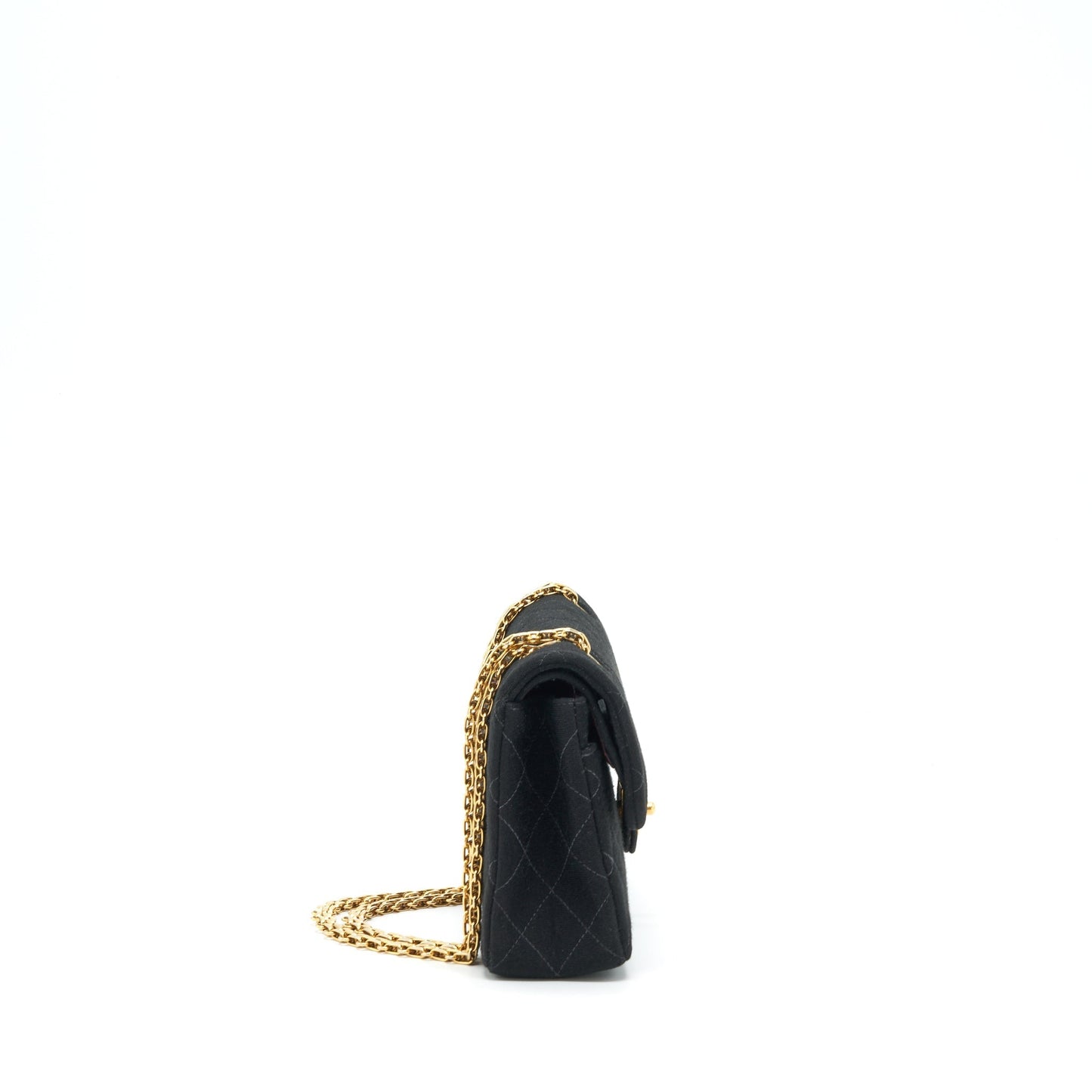Chanel  Small Classic Flap Bag Fabric Black Ruthenium