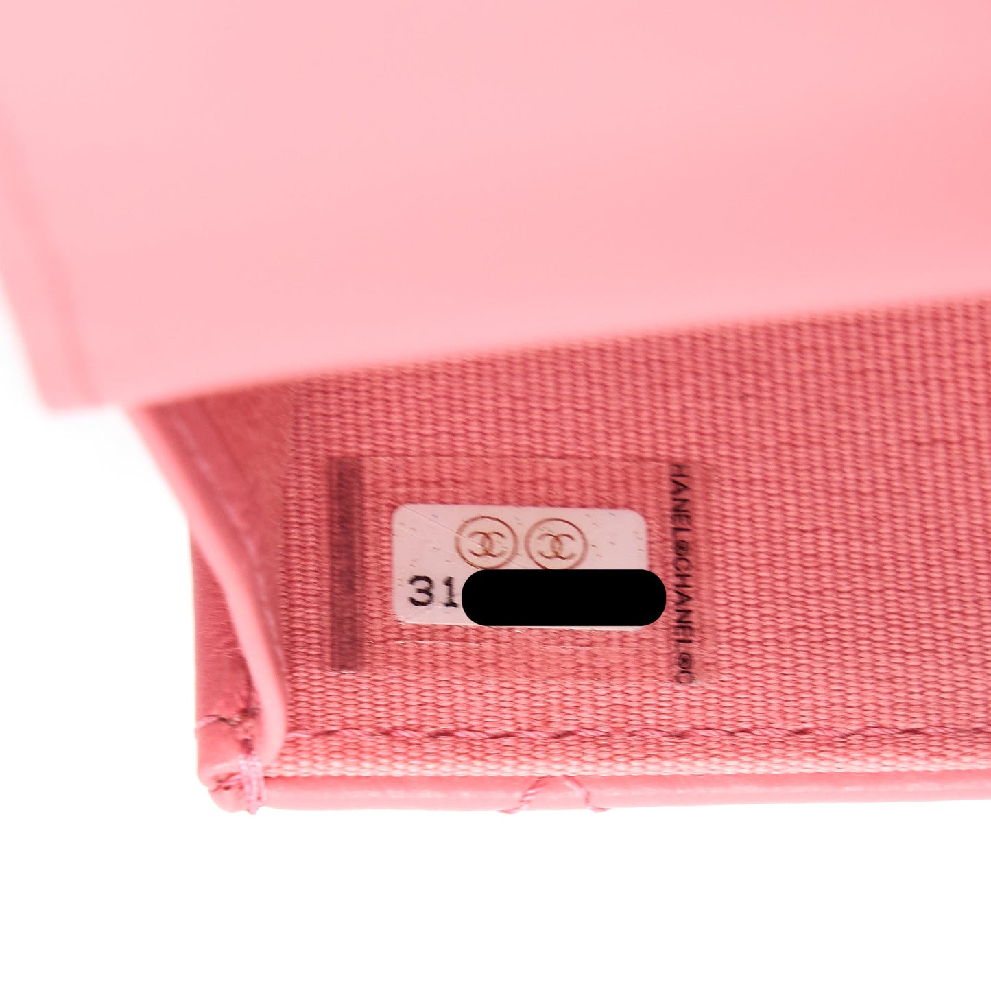 Chanel Mini Flap Waist Bag Enamel Logo Lambskin Pink