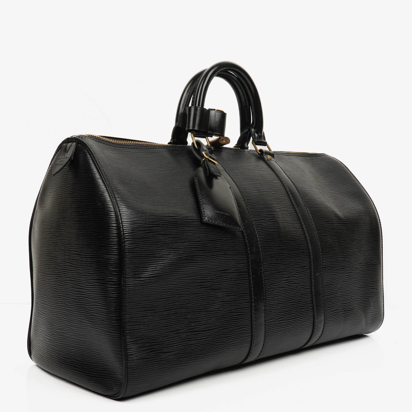 Louis Vuitton Keepall 45 Black EPI Leather Travel Bag