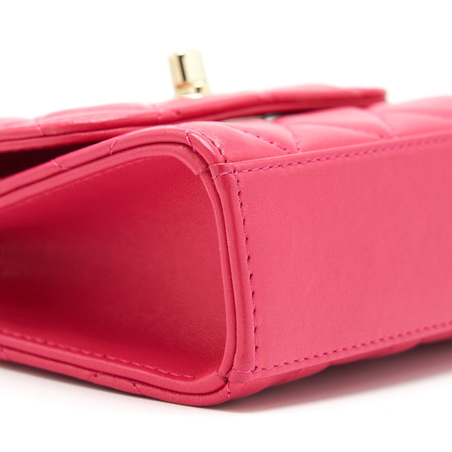 Chanel Mini Trendy CC Wallet On Chain Lambskin Pink L