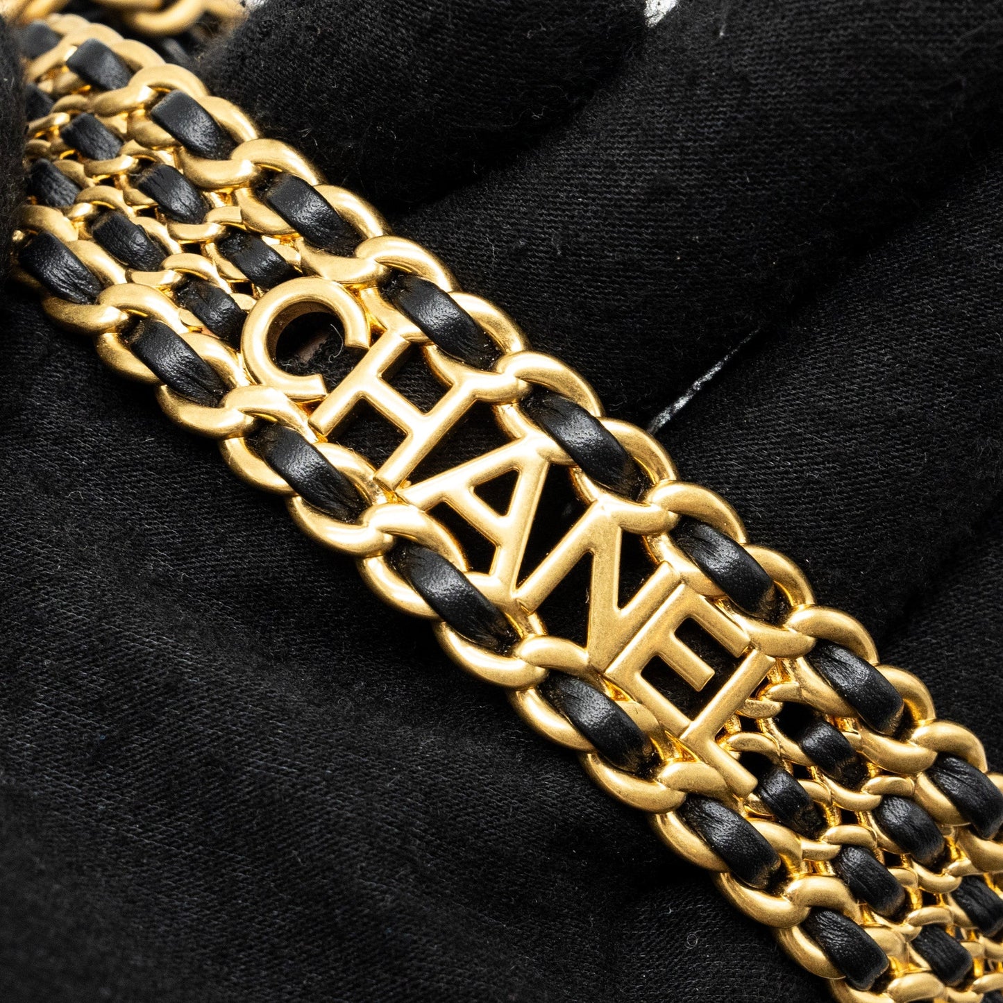 Chanel letter logo top handle flap wallet on chain shiny calfskin black  (microchip)