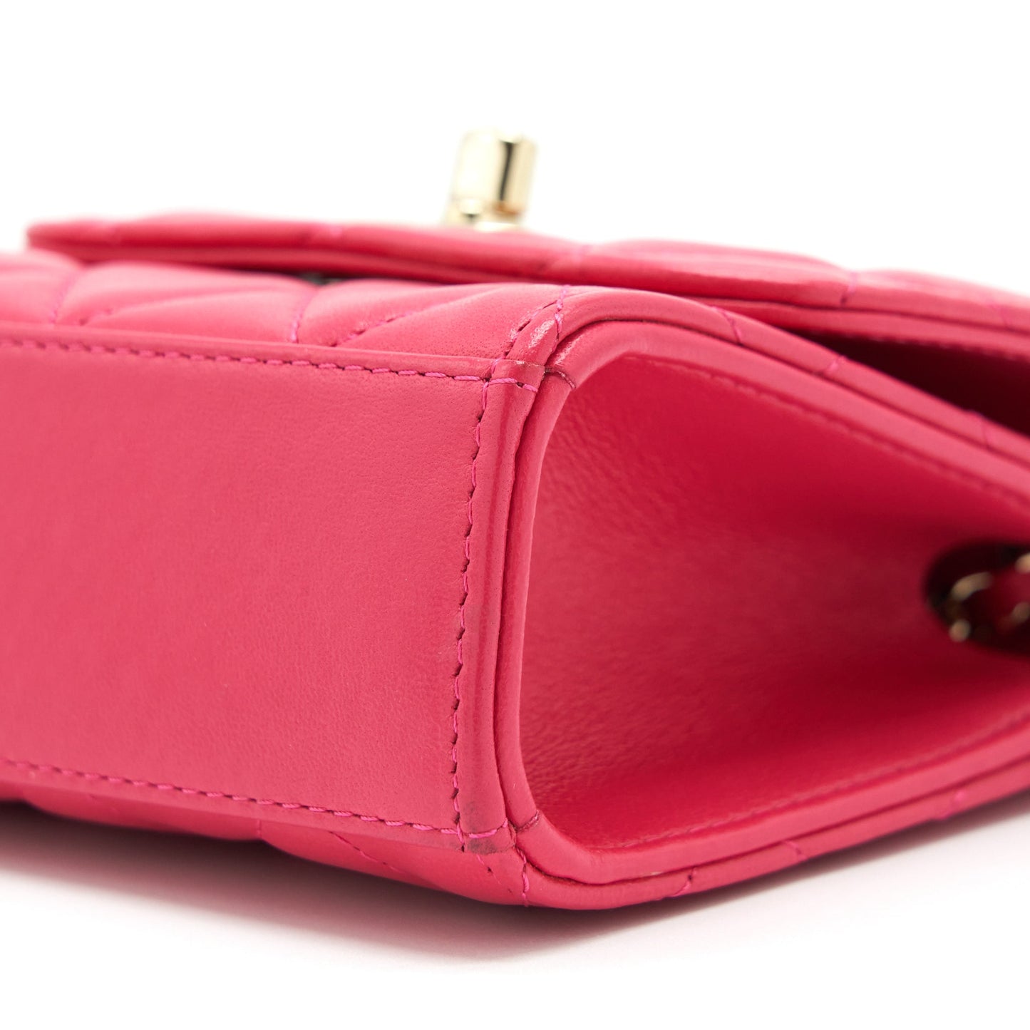 Chanel Mini Trendy CC Wallet On Chain Lambskin Pink L