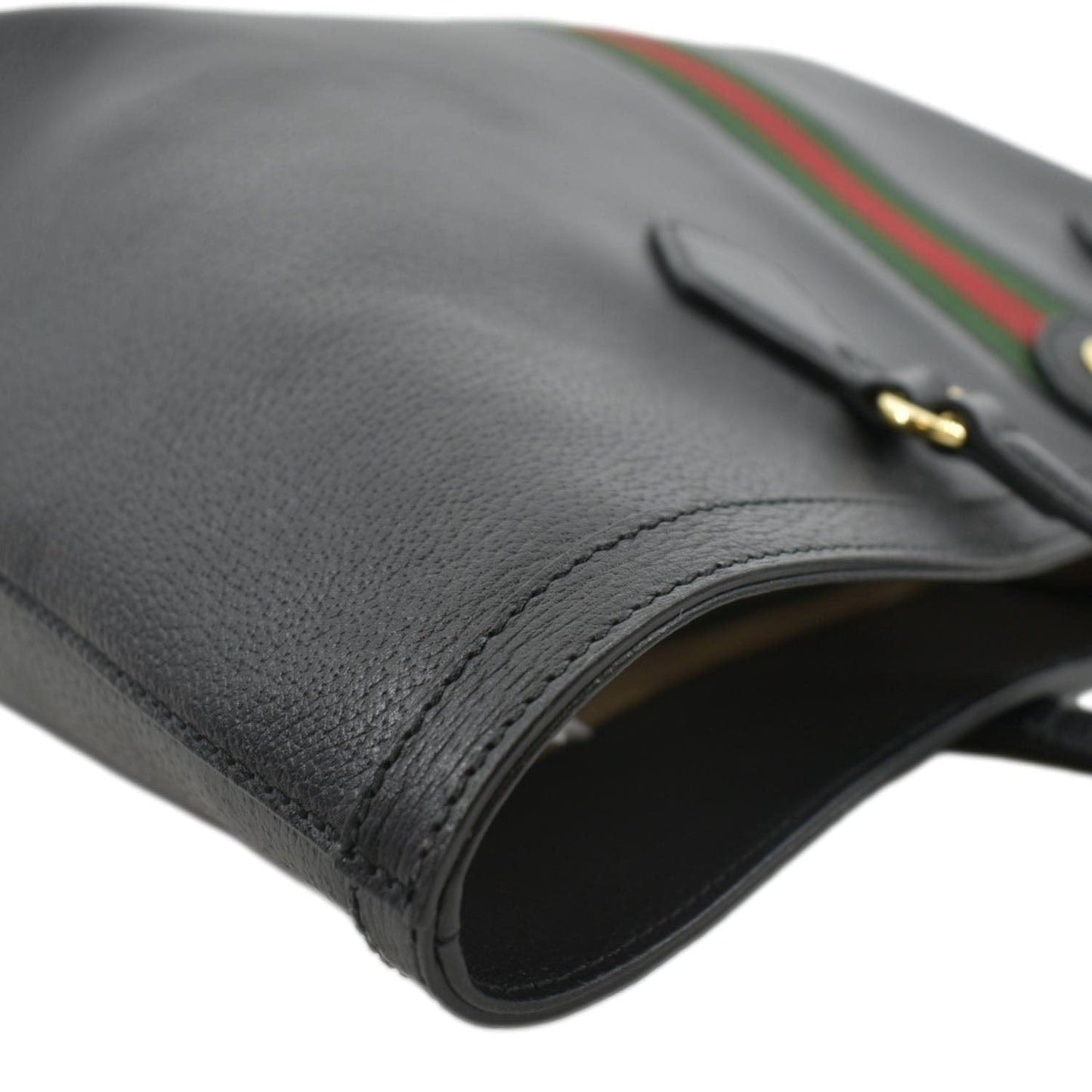 GUCCI Ophidia GG Jumbo Leather Tote Bag Black 631685