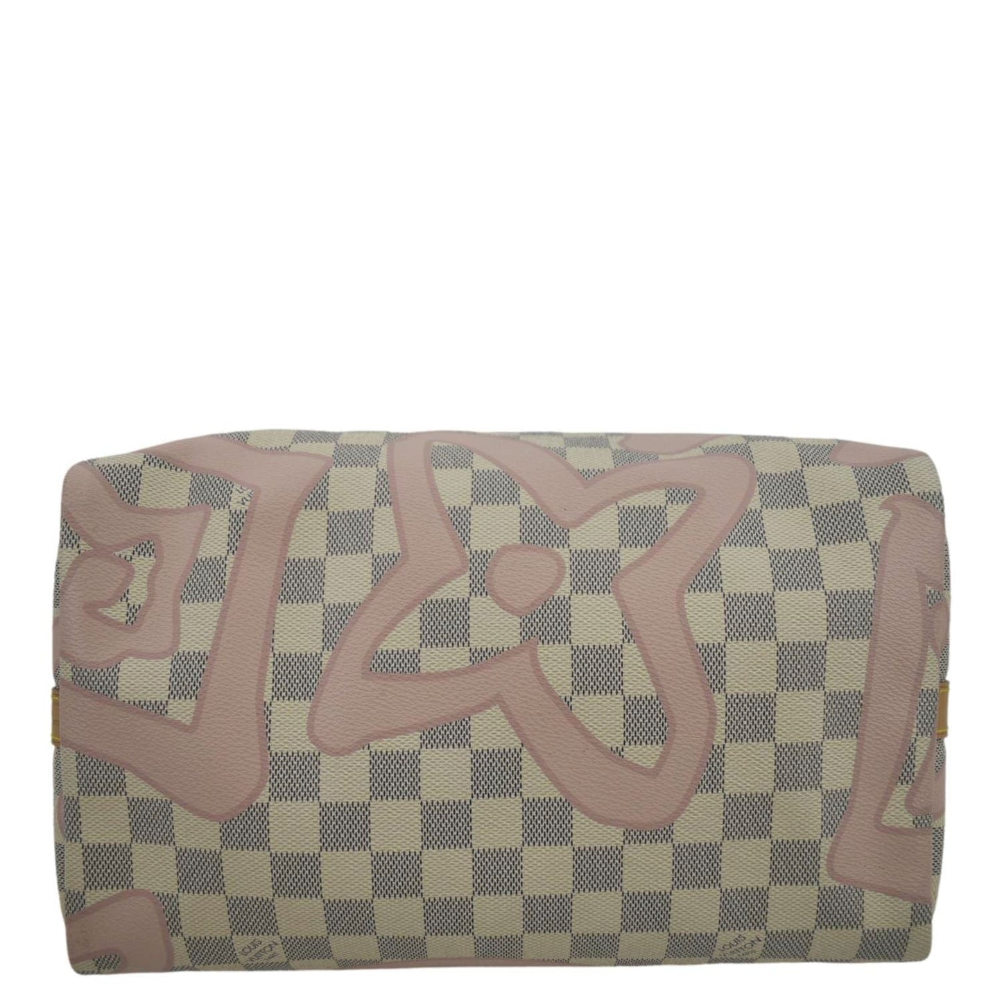 LOUIS VUITTON Tahitienne  30 Damier Azur Satchel Bag Rose Ballerine