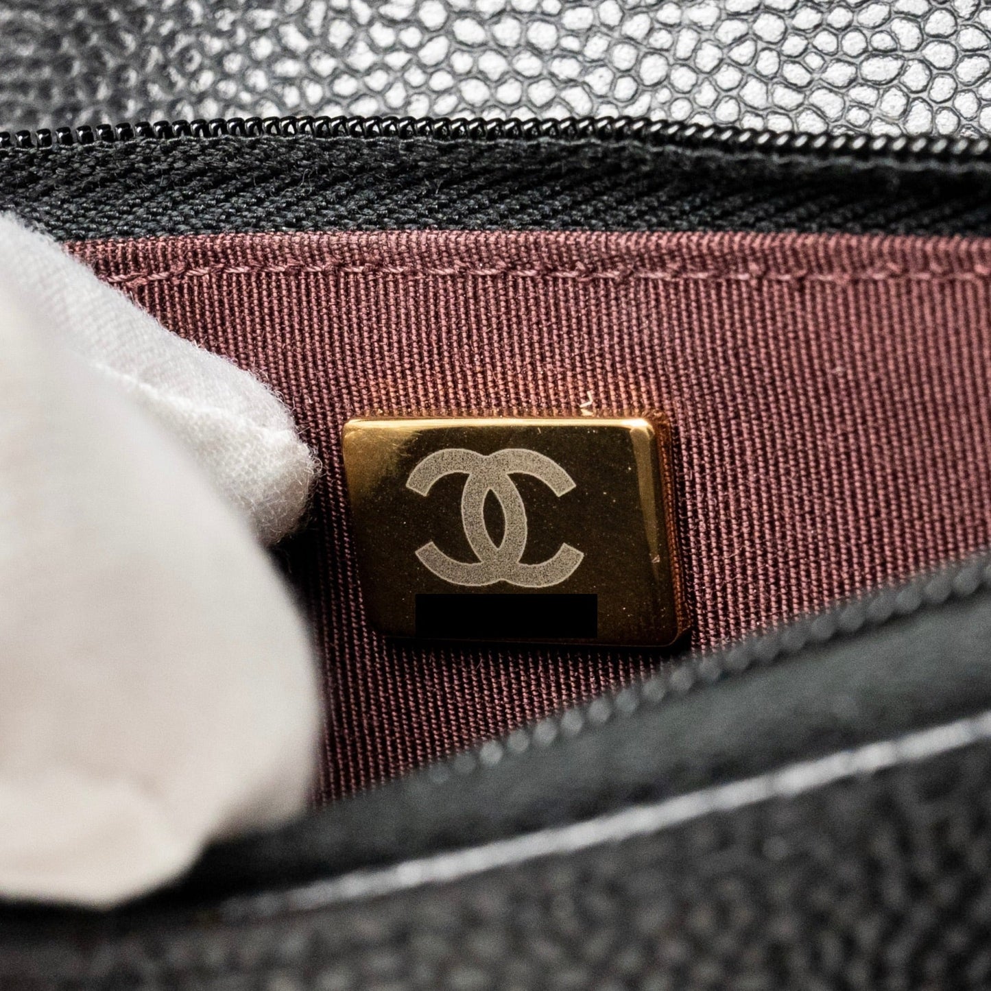Chanel Classic Wallet On Chain Caviar Black  (Microchip)