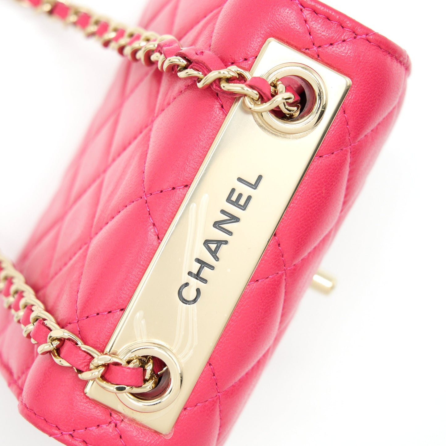Chanel Mini Trendy CC Wallet On Chain Lambskin Pink L