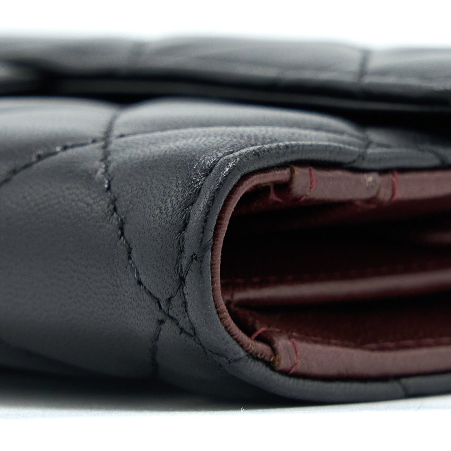 Chanel Long Flap Wallet Lambskin Black