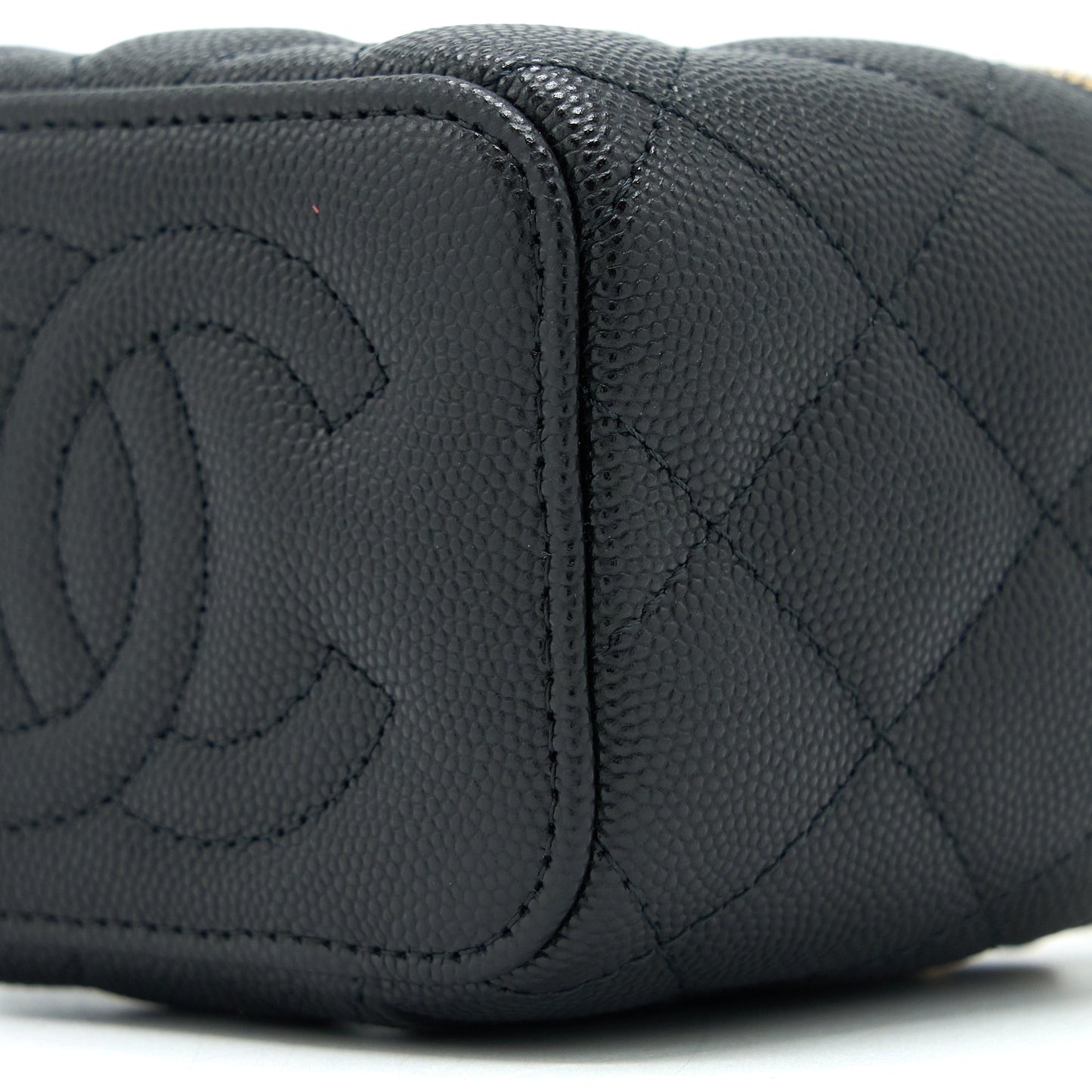 Chanel Mini Square Vanity Case Caviar Black L (Microchip)