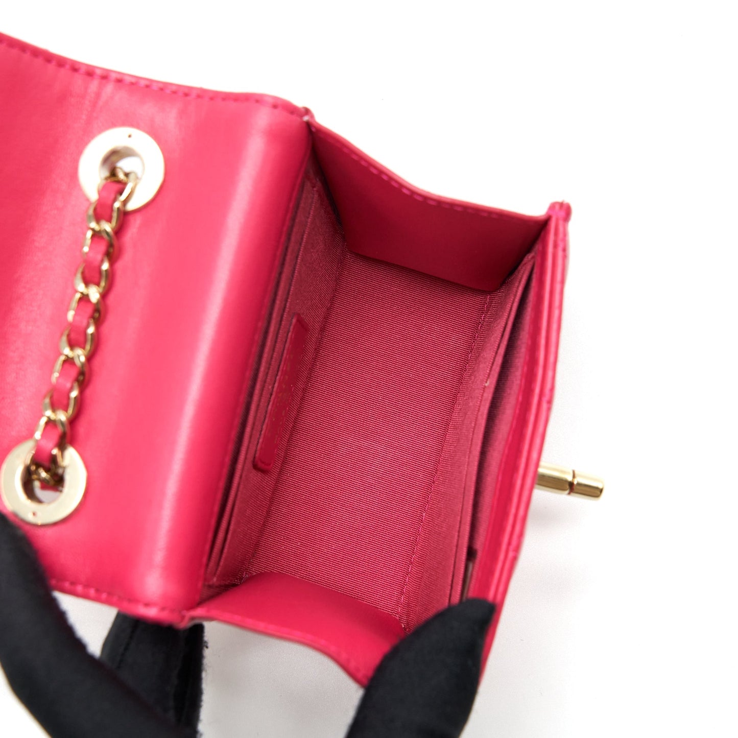 Chanel Mini Trendy CC Wallet On Chain Lambskin Pink L