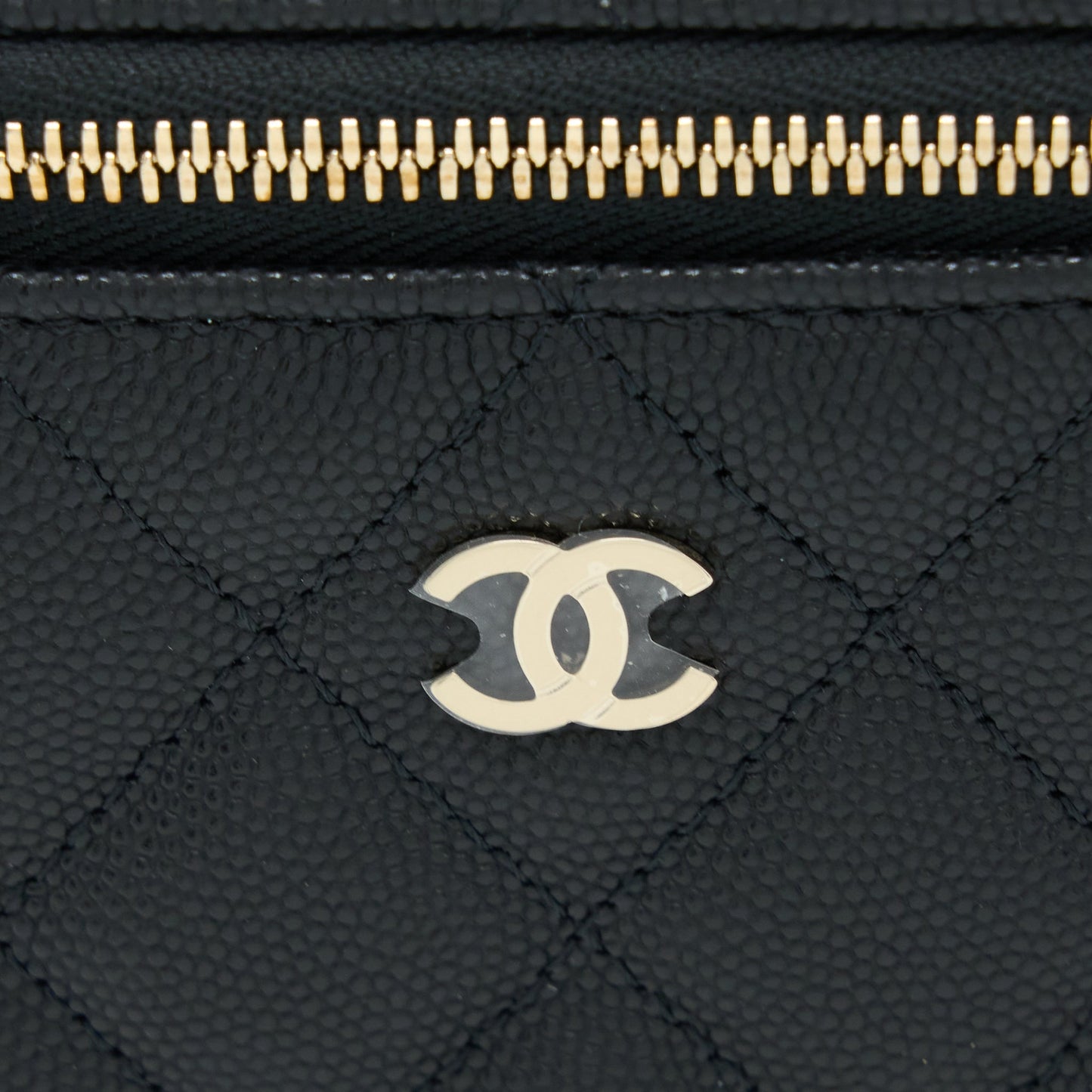 Chanel Mini Square Vanity Case Caviar Black L (Microchip)