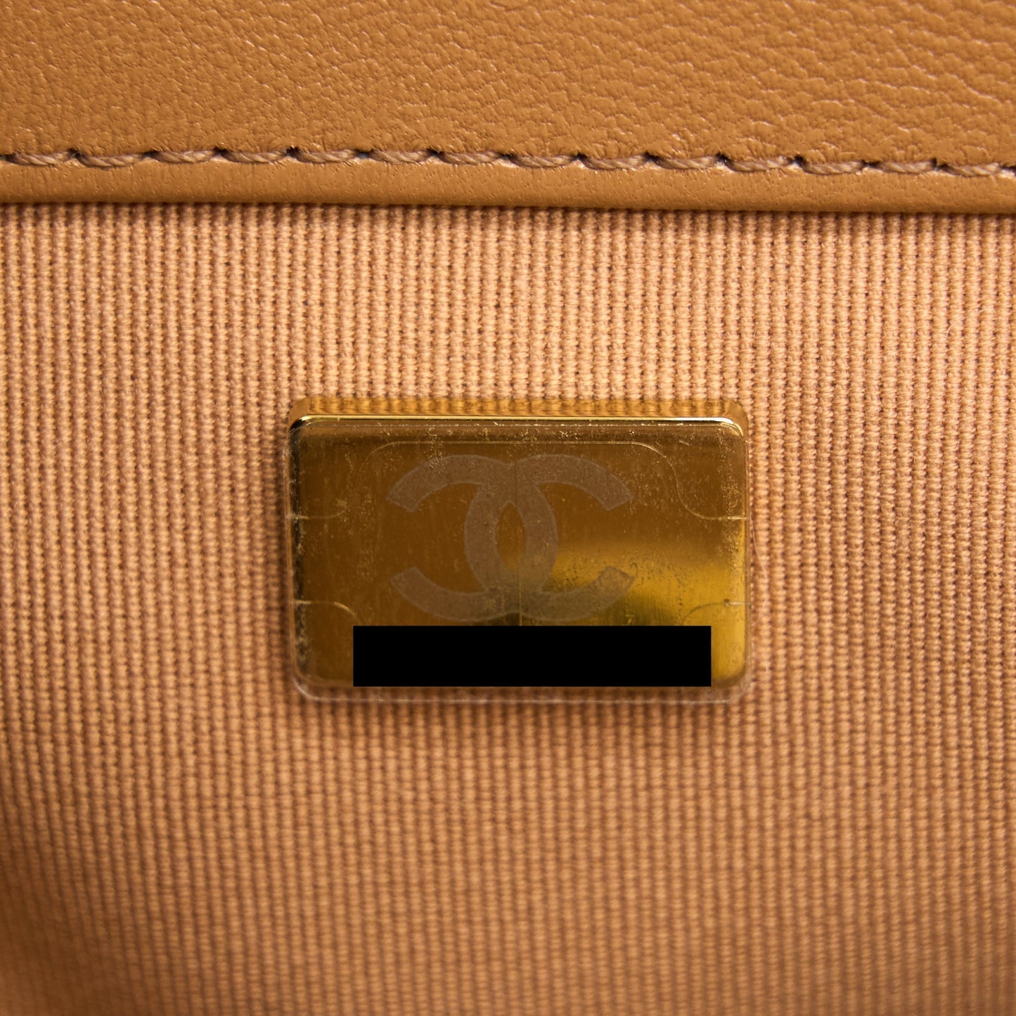 Chanel 22A Small 19 Bag Lambskin Caramel  (Microchip)