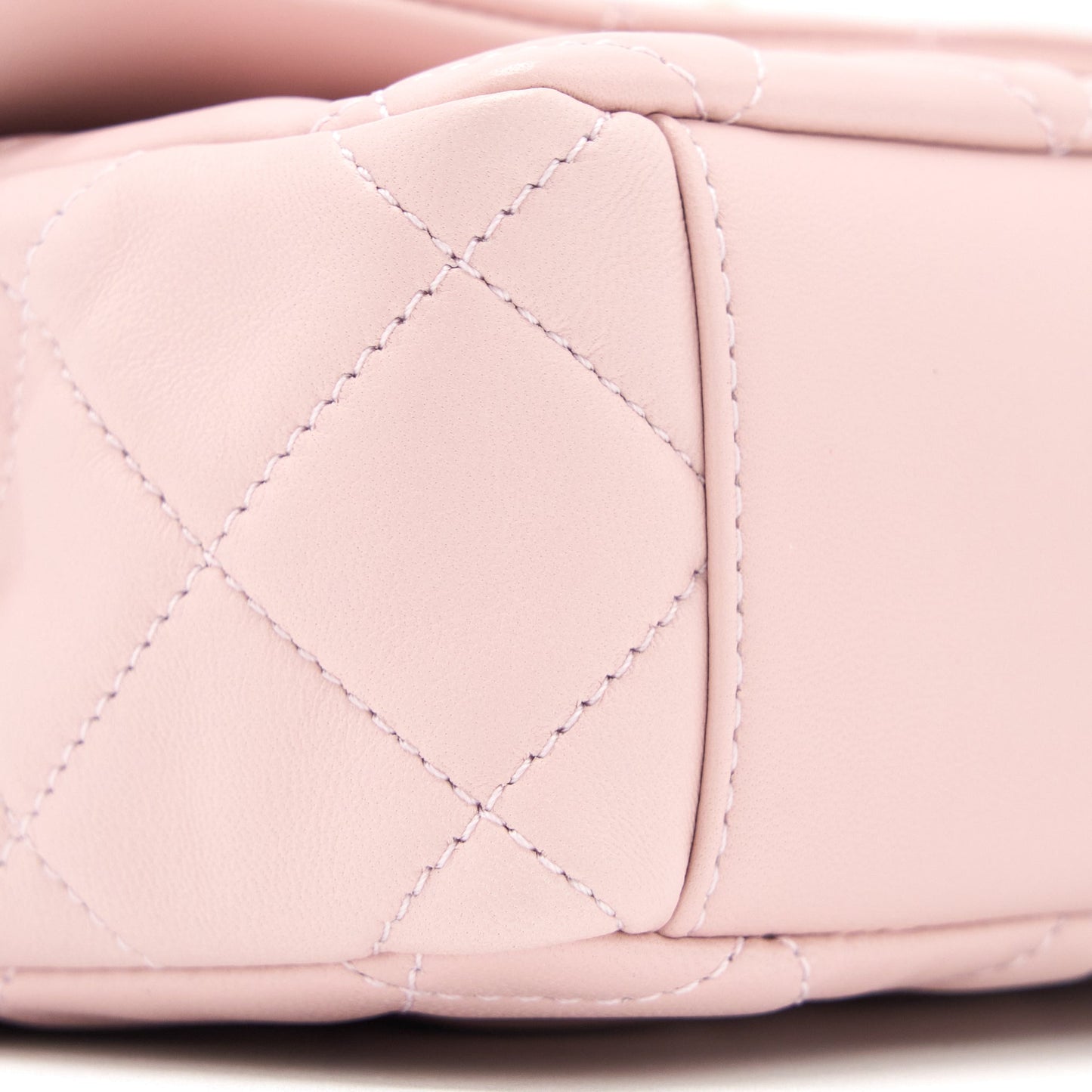 Chanel 22B Small Flap Bag With Gem Chain Lambskin Pink  (Microchip)