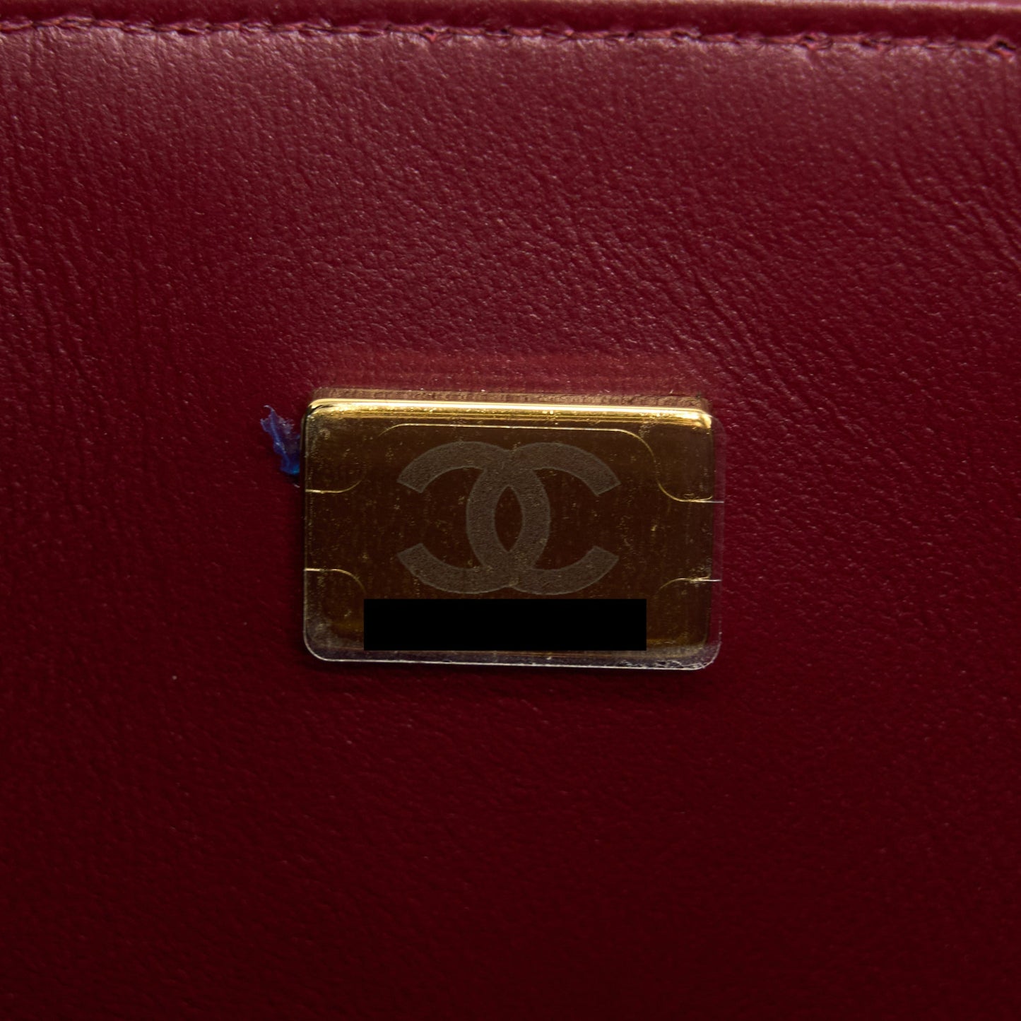 Chanel 22A Top Handle Mini Rectangular Flap Bag Lambskin Burgundy L