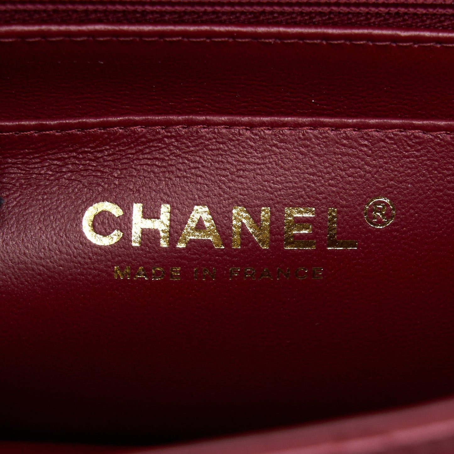 Chanel 22A Top Handle Mini Rectangular Flap Bag Lambskin Burgundy L
