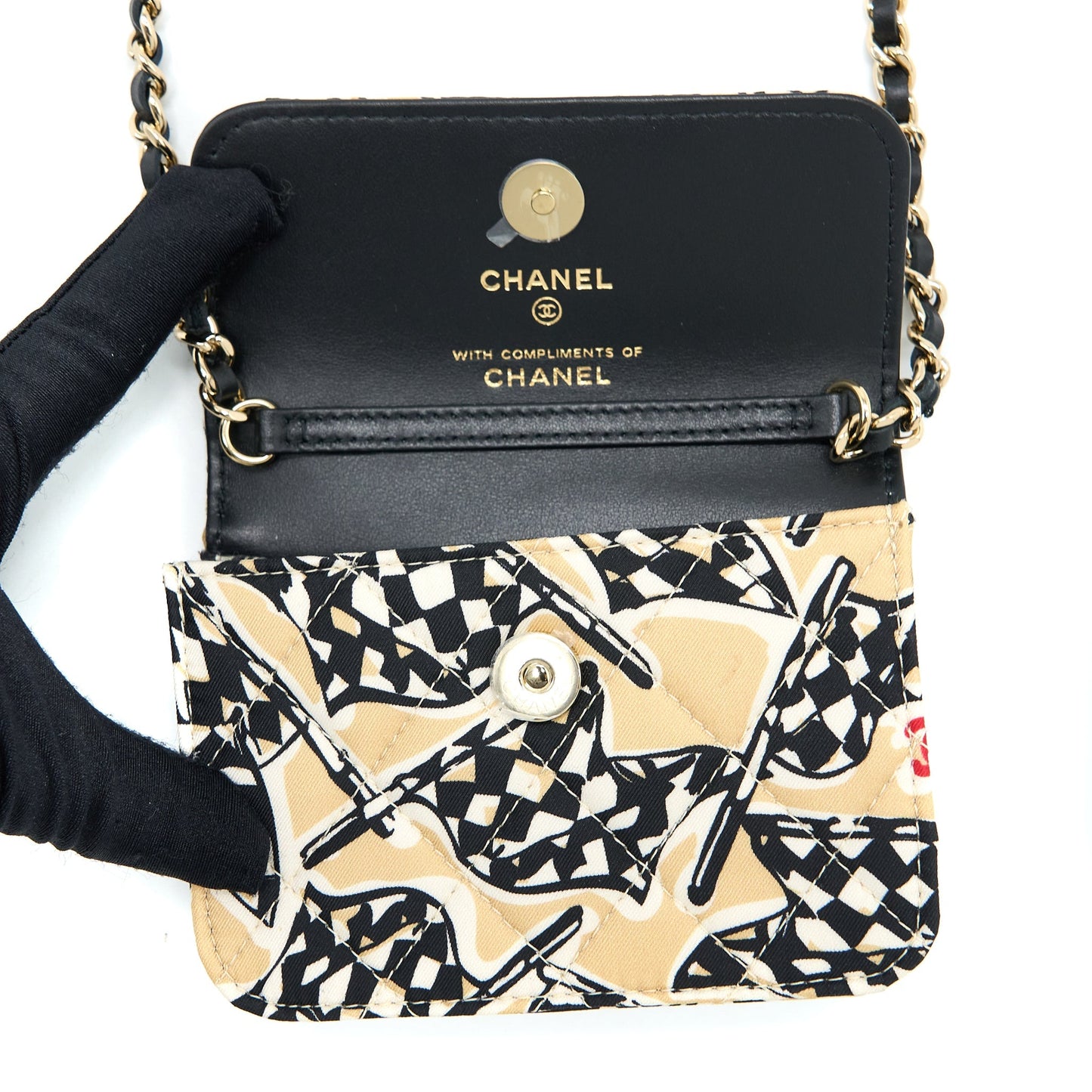 Chanel Mini Flap Bag Fabric Multicolour L (Microchip)