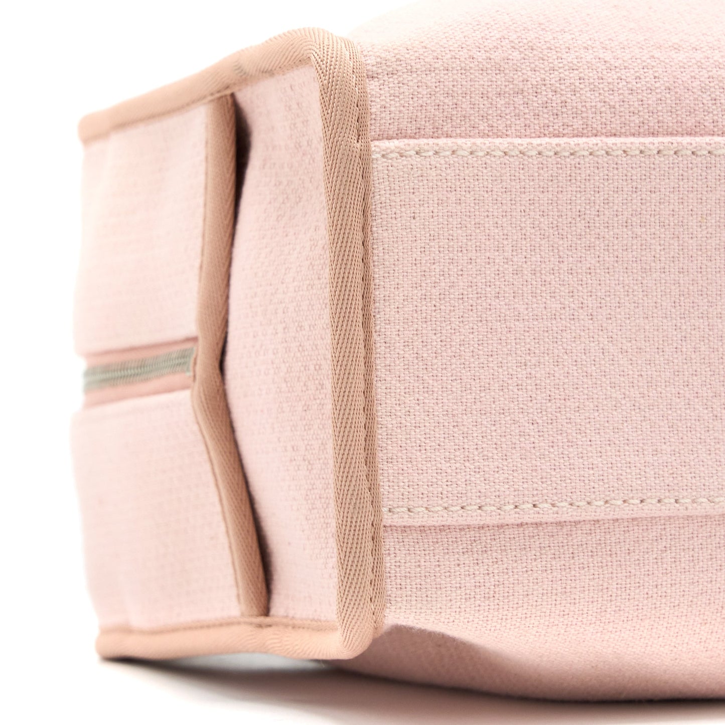 Chanel Deauville Bowling Bag Canvas/Leather Light Pink