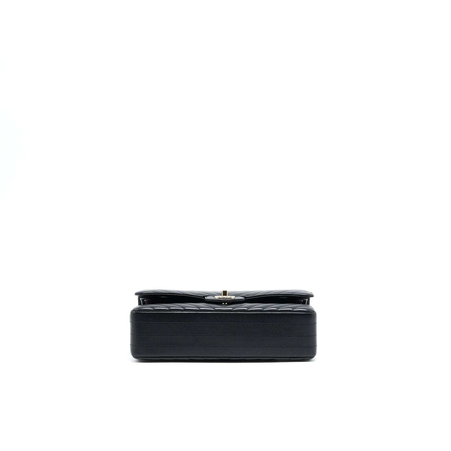 Chanel Medium Chevron Classic Double Flap Lambskin Black L