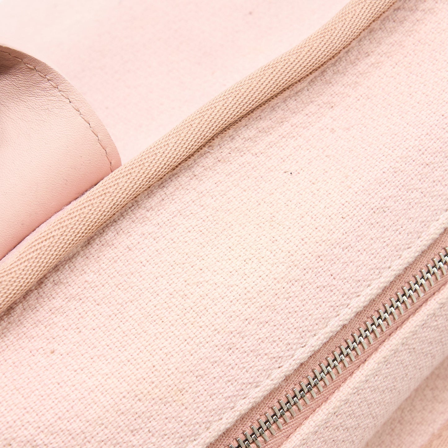 Chanel Deauville Bowling Bag Canvas/Leather Light Pink