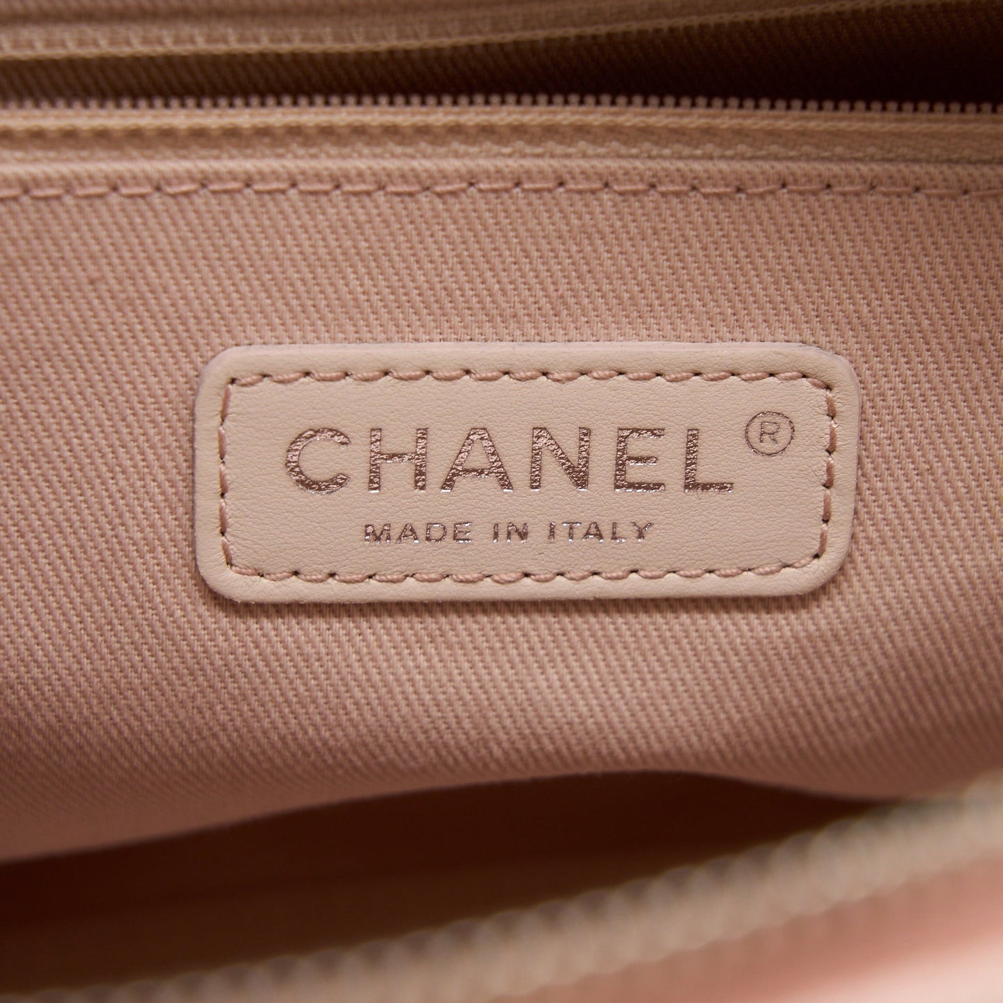 Chanel Deauville Bowling Bag Canvas/Leather Light Pink