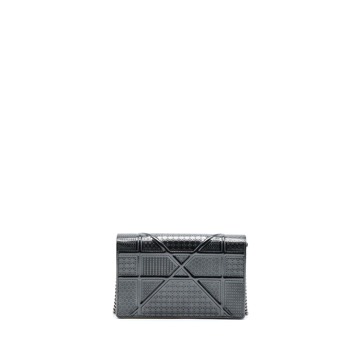 Dior Diorama Wallet On Chain Metallic Grey