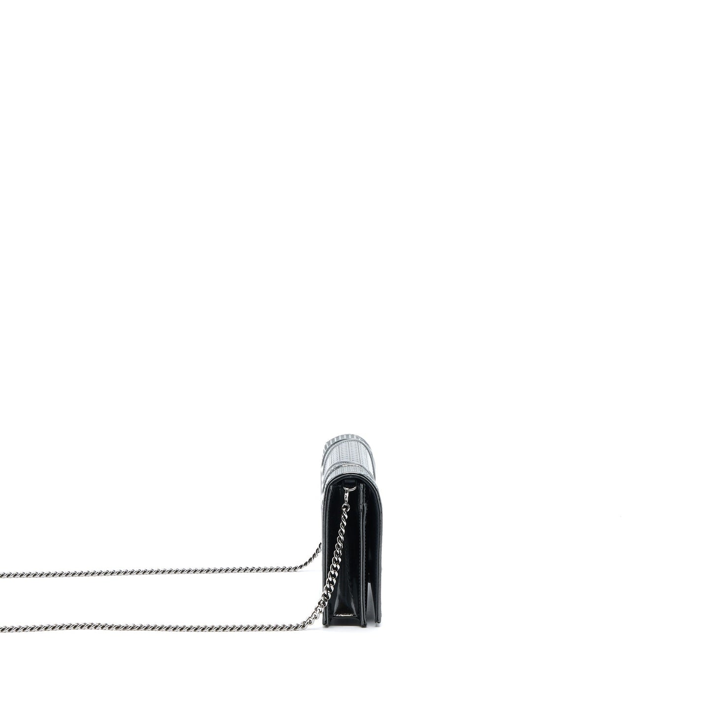 Dior Diorama Wallet On Chain Metallic Grey
