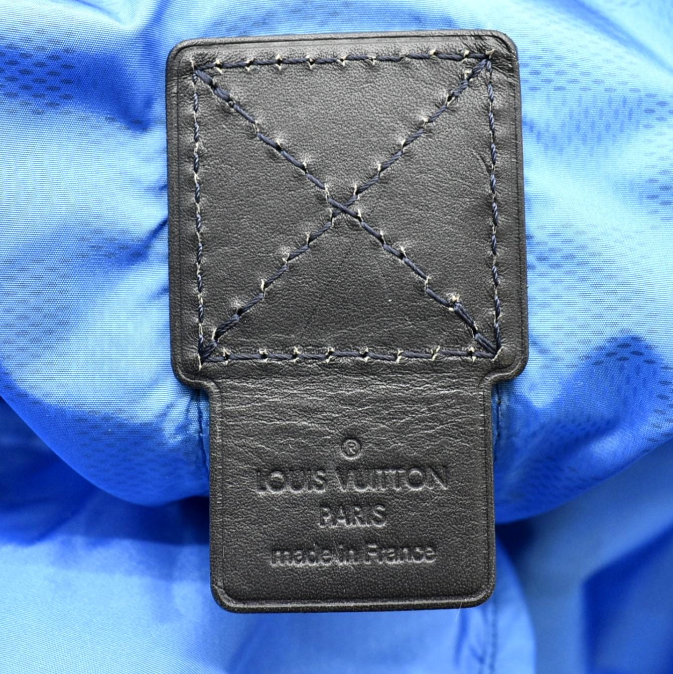 LOUIS VUITTON  Keepall 50 Adventure Practical Nylon Damier Masai Duffle Travel Bag Blue - Final Sale