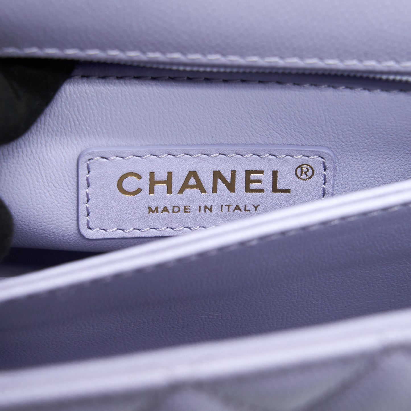 Chanel 21K Coco Handle Caviar lilac/ light Purple L