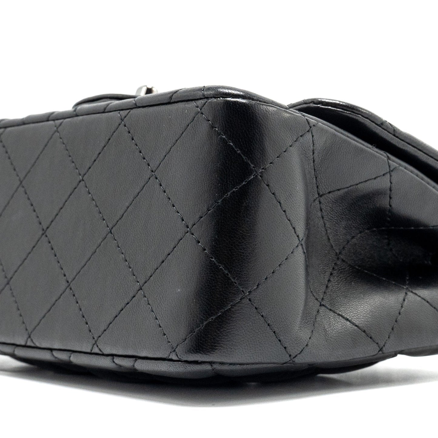 Chanel mini square Flap bag lambskin black