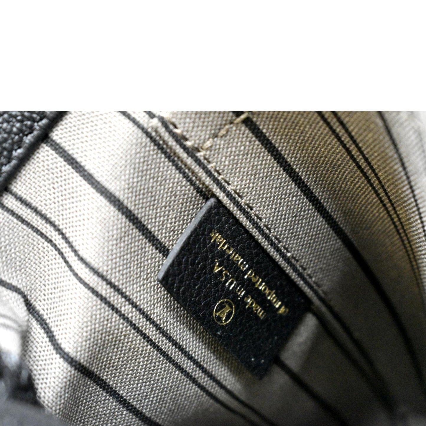 LOUIS VUITTON Montaigne MM Monogram Empreinte Satchel Bag Black