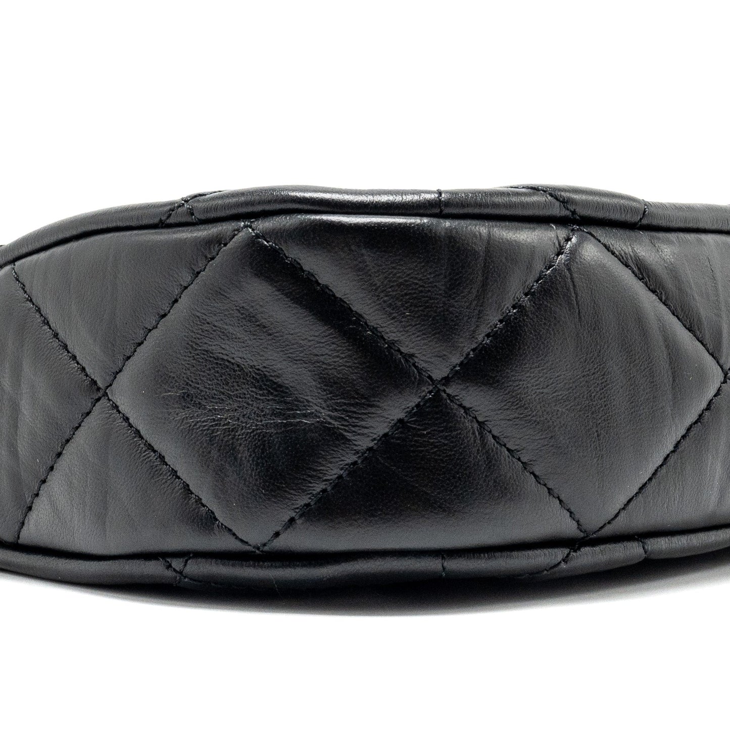 Chanel 23k Hobo Shoulder Bag Calfskin Black  (microchip)