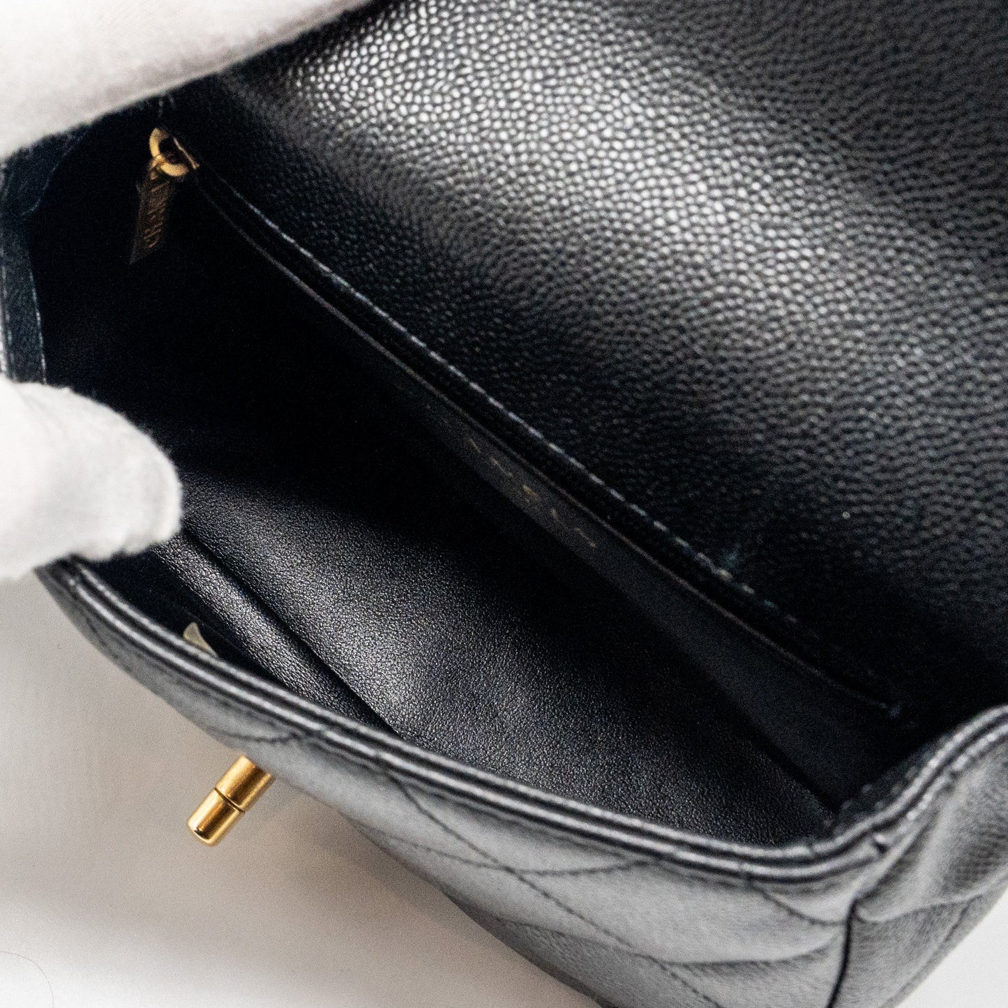 Chanel 23p Coco Love Flap Bag Caviar Black  (microchip)