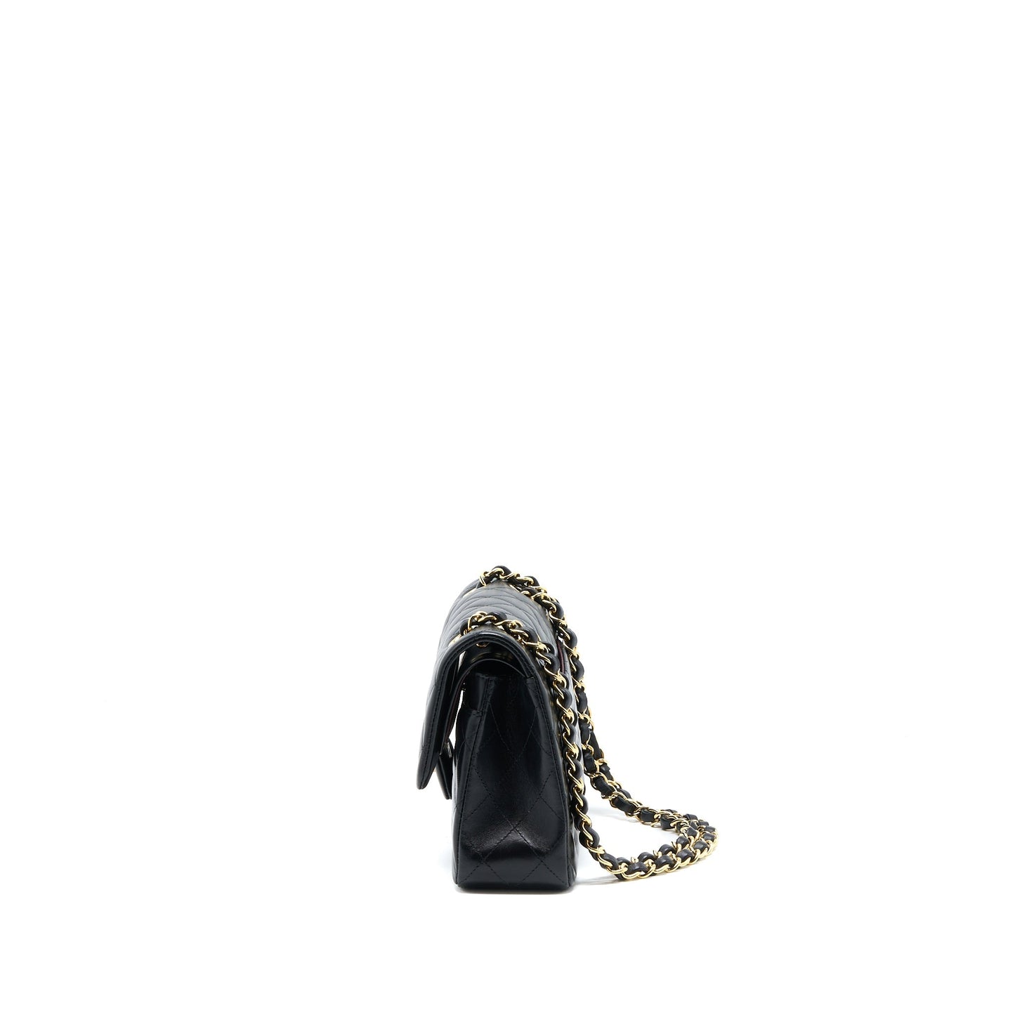 Chanel Small Classic Double Flap Bag Lambskin Black  (Microchip)