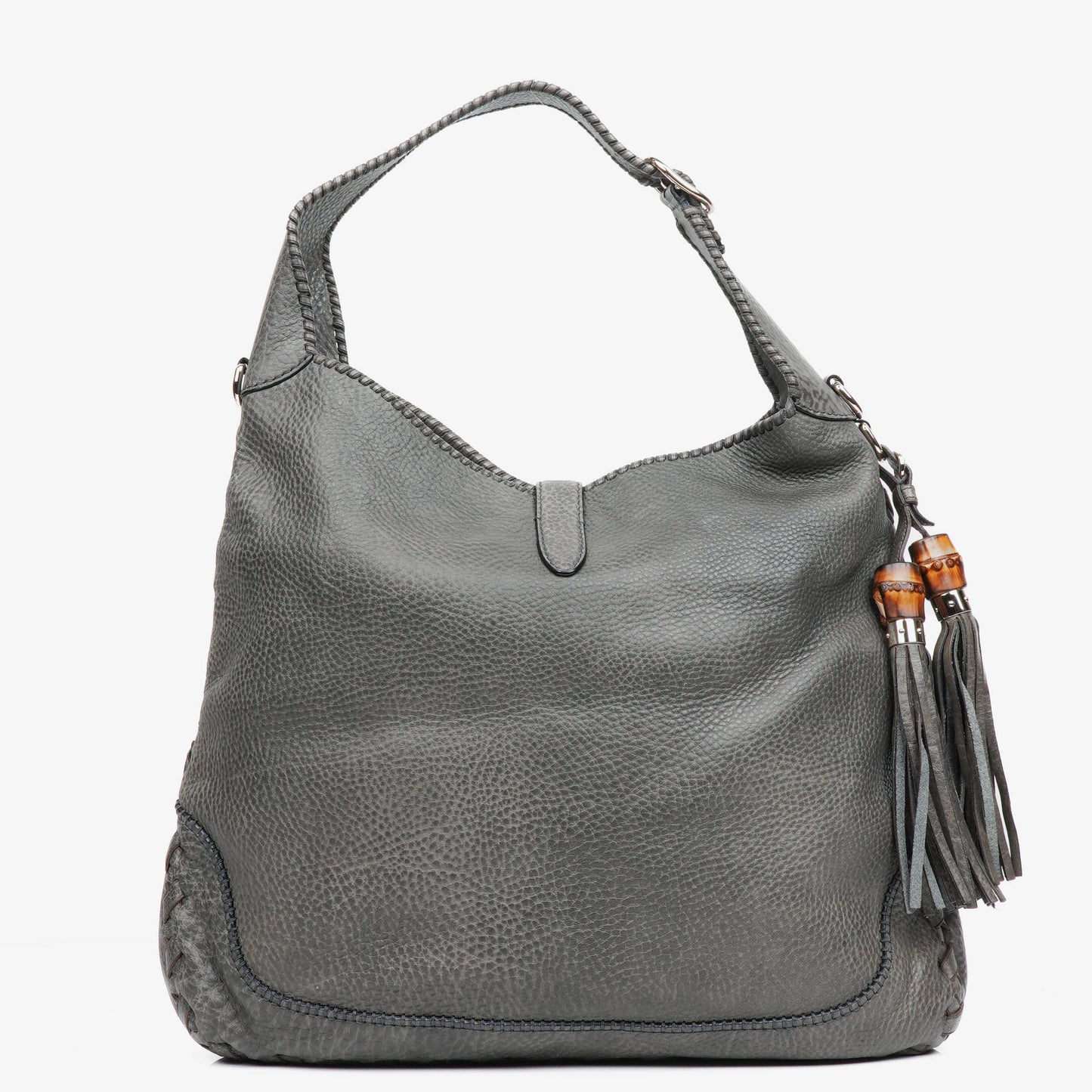Gucci Grey Leather New Jackie Hobo Bag