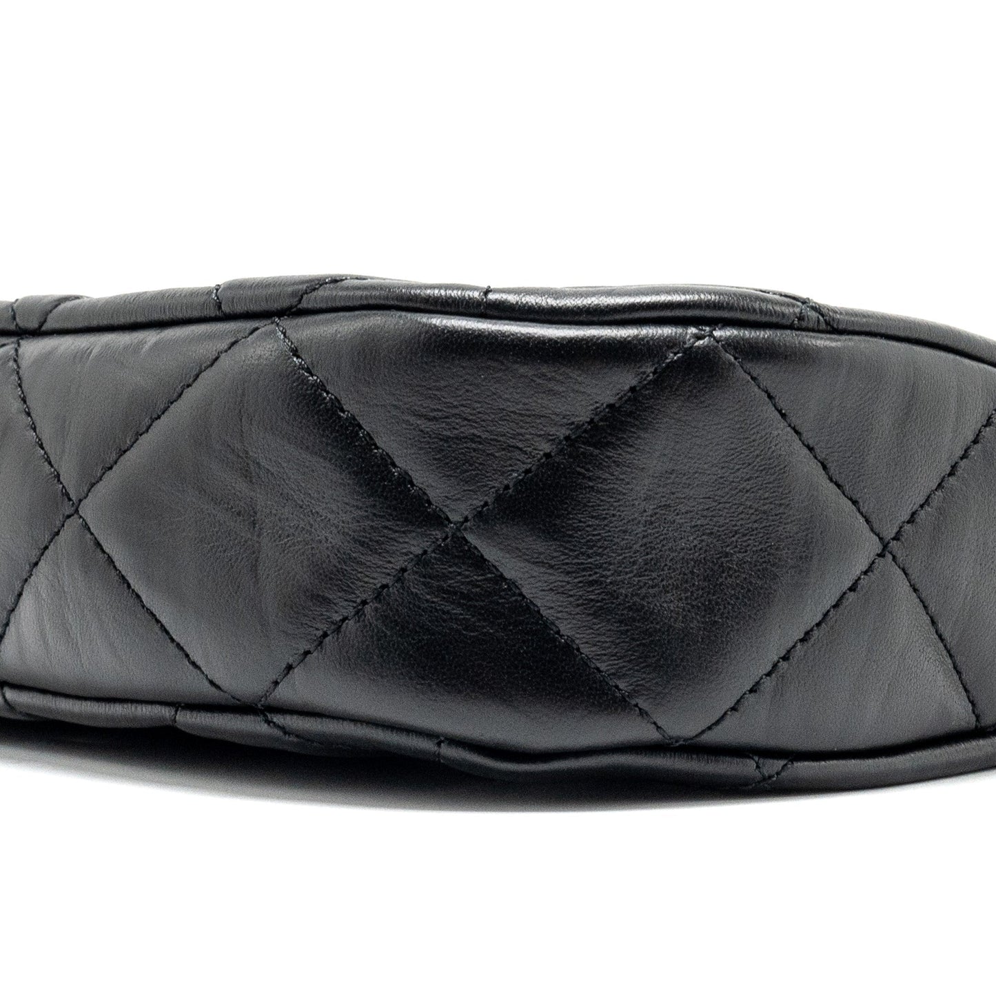 Chanel 23k Hobo Shoulder Bag Calfskin Black  (microchip)