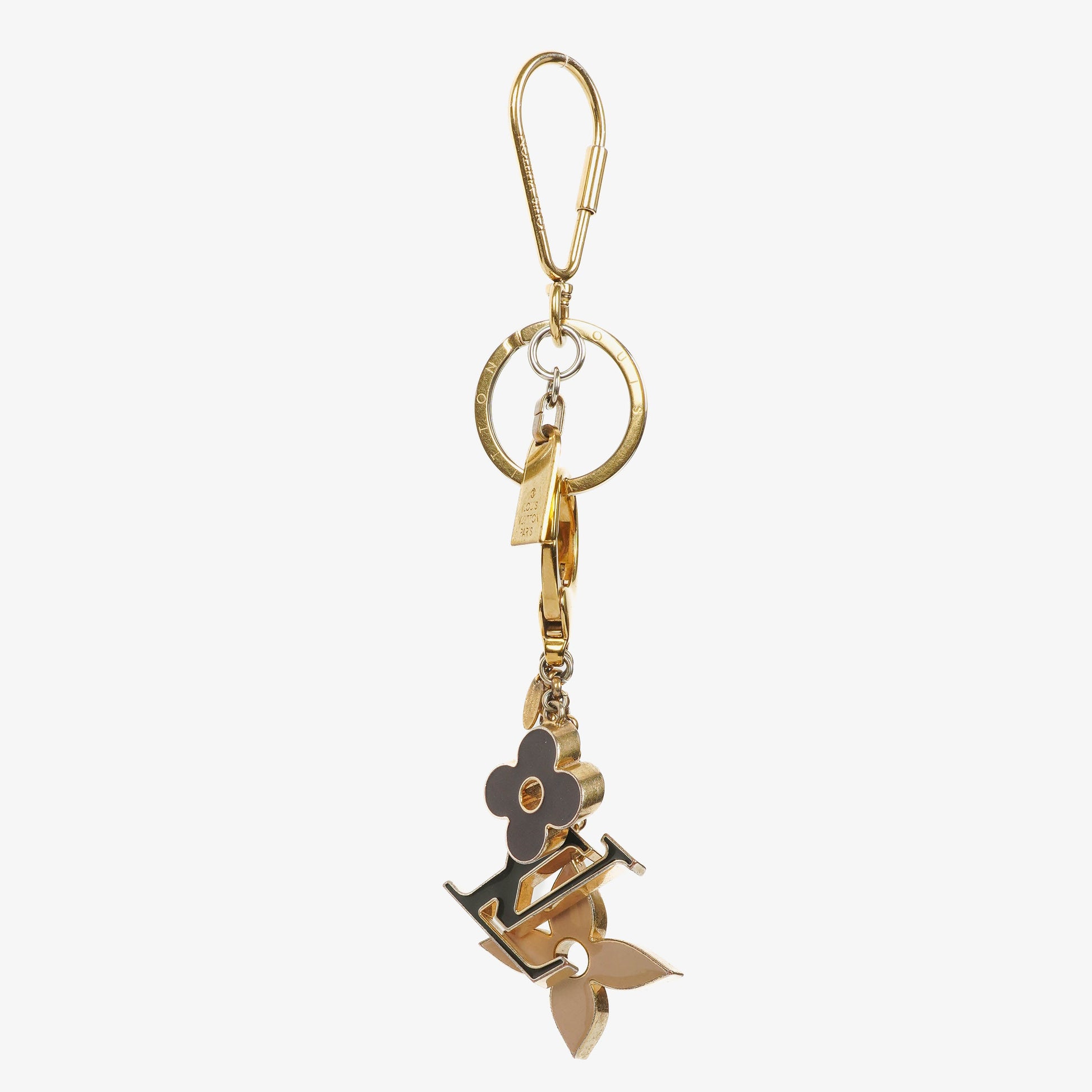 Louis Vuitton Fleur de Monogram Bag Charm and Key Chain With Mini Travel Key Holder