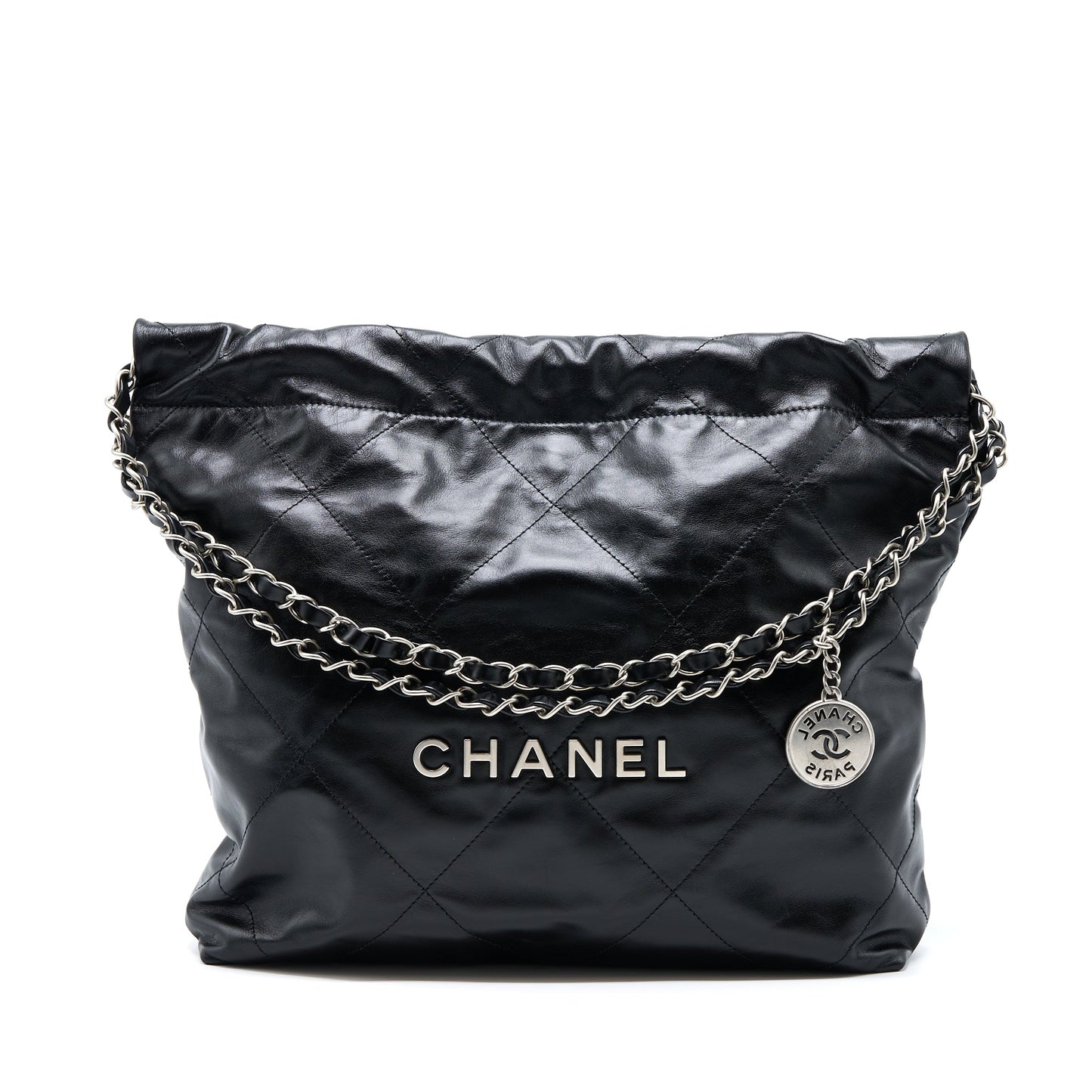Chanel Small 22 Bag Calfskin Black (Microchip)