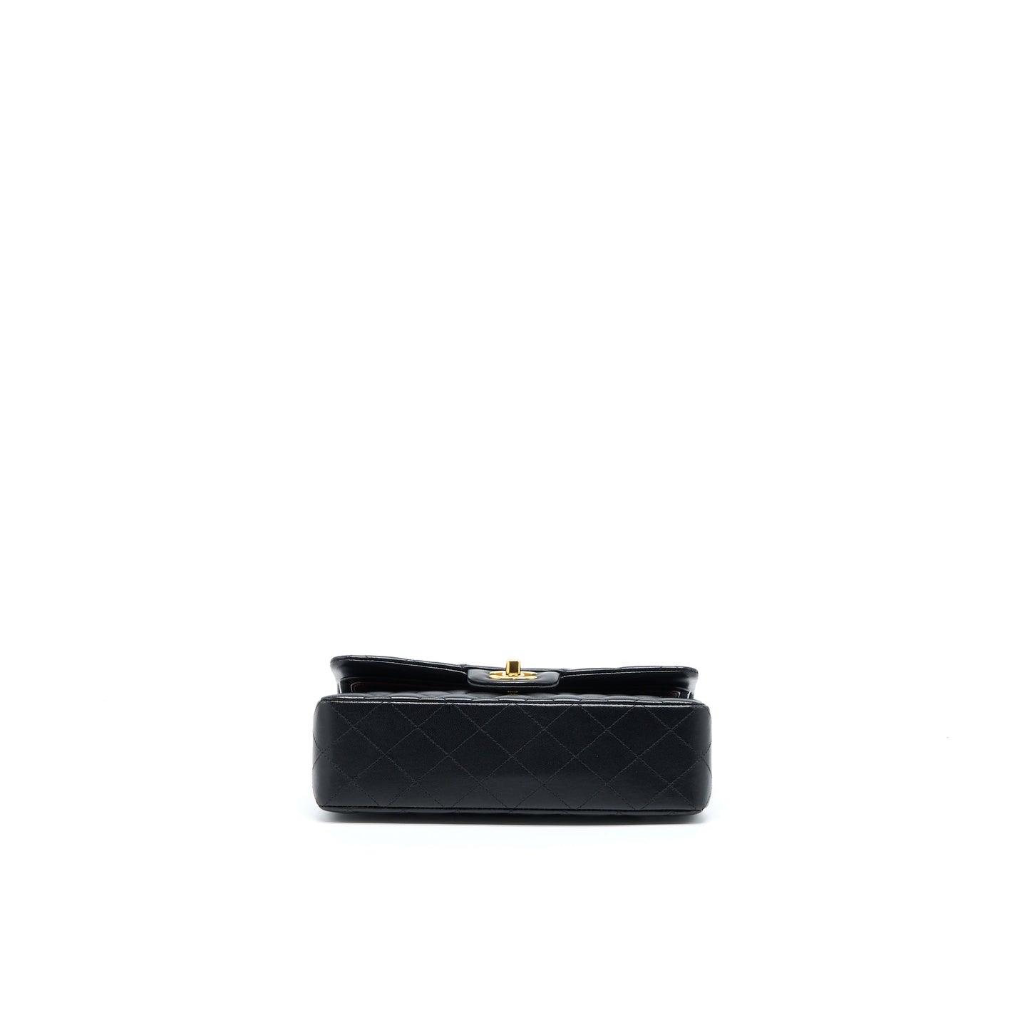 Chanel Small Classic Double Flap Bag Lambskin Black  (Microchip)