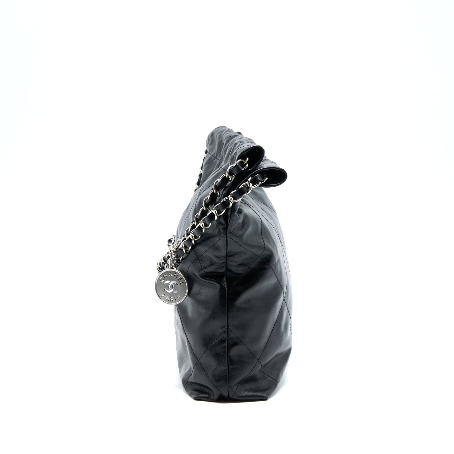 Chanel Small 22 Bag Calfskin Black (Microchip)