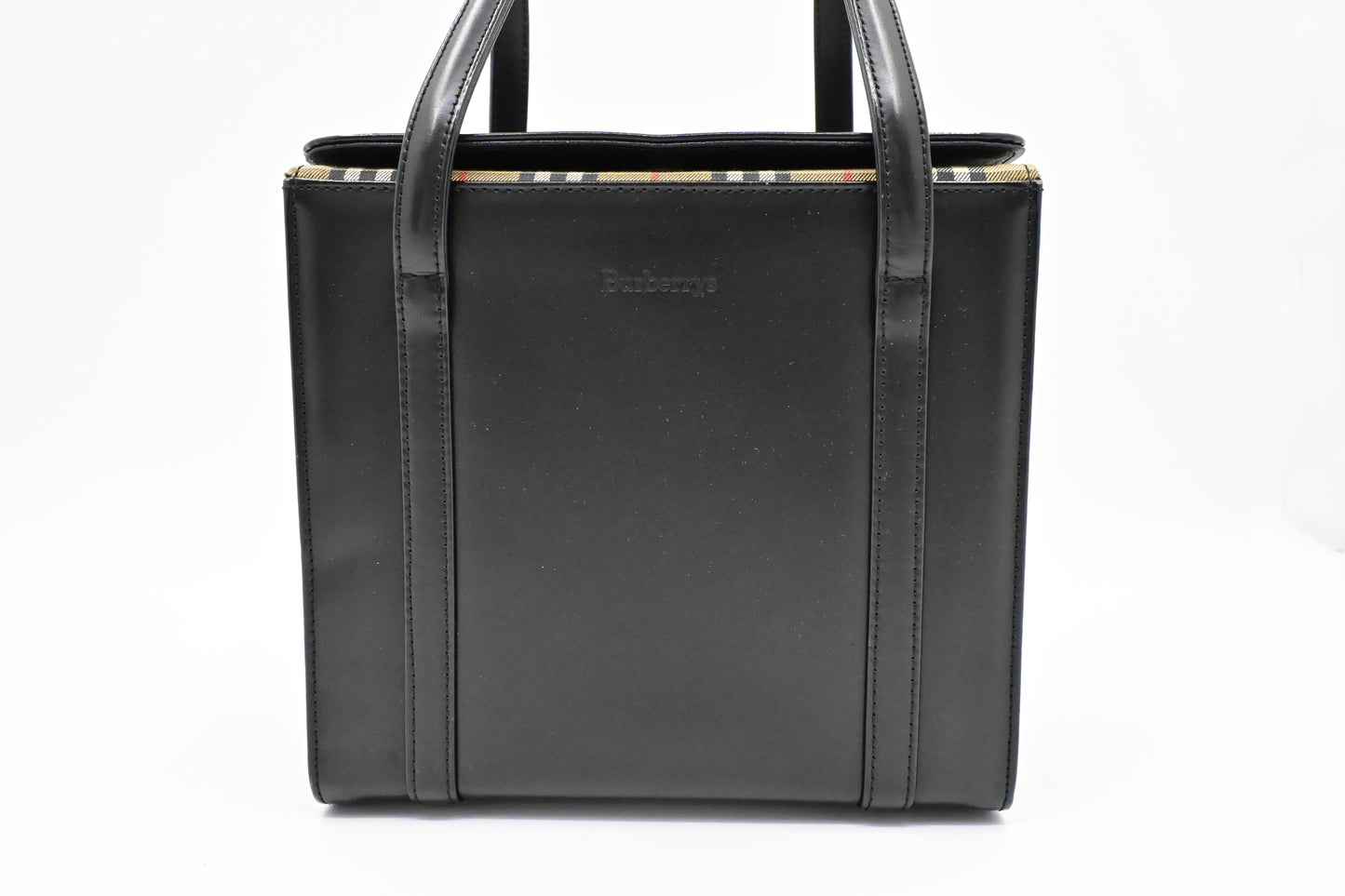 Burberry Box Handbag in Black Leather