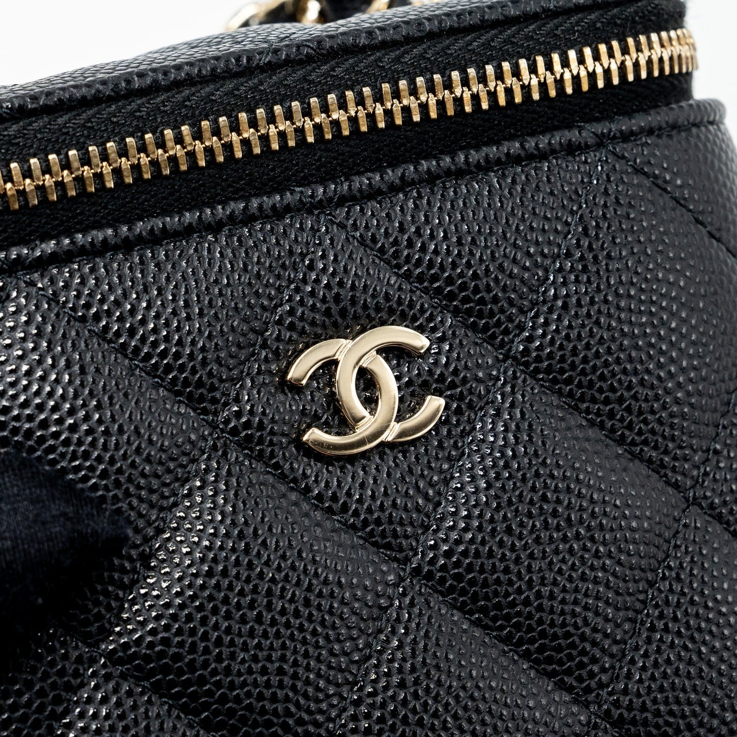 Chanel Mini Vanity Case Caviar Black L