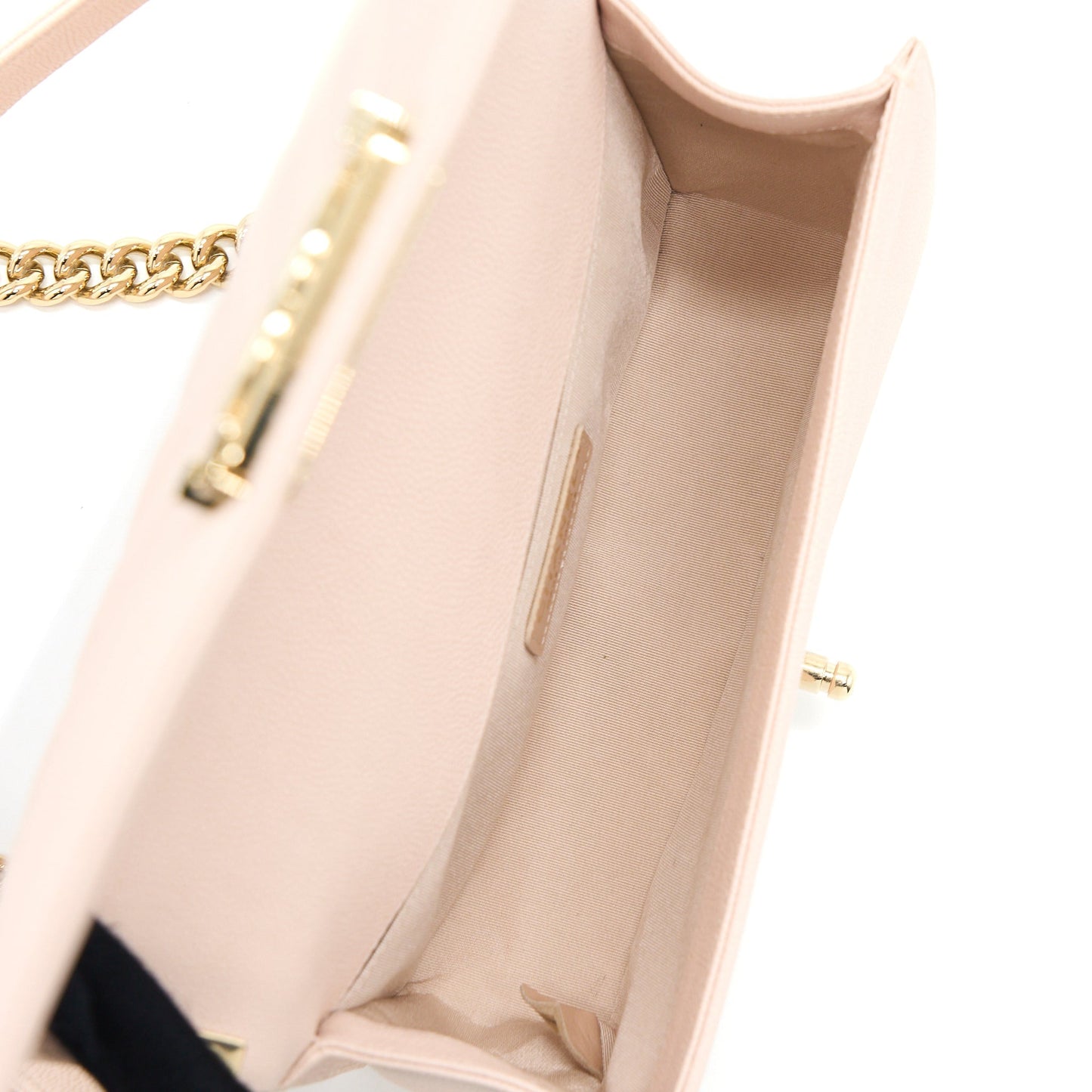 Chanel Medium Boy Bag Chevron Caviar Light Pink L