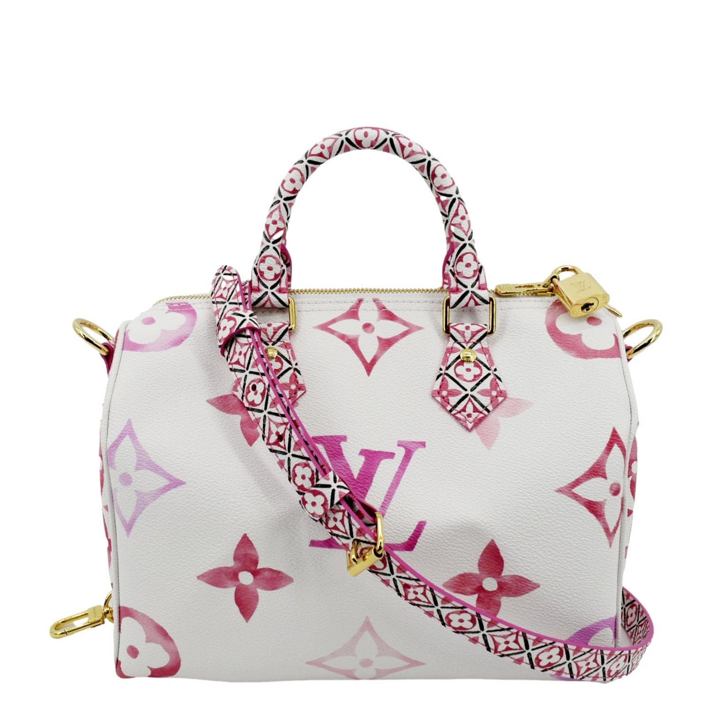 LOUIS VUITTON  25 Bandouliere Giant Monogram Canvas Shoulder Bag Pink