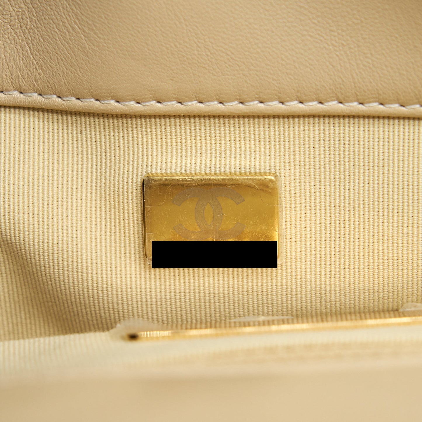 Chanel Medium 19 Bag Quilted Goatskin leather Light Beige Gold/Silver Hardware