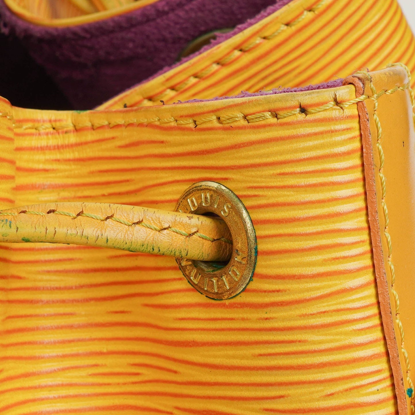 Louis Vuitton Petit Noe Yellow EPI Leather Shoulder Bag