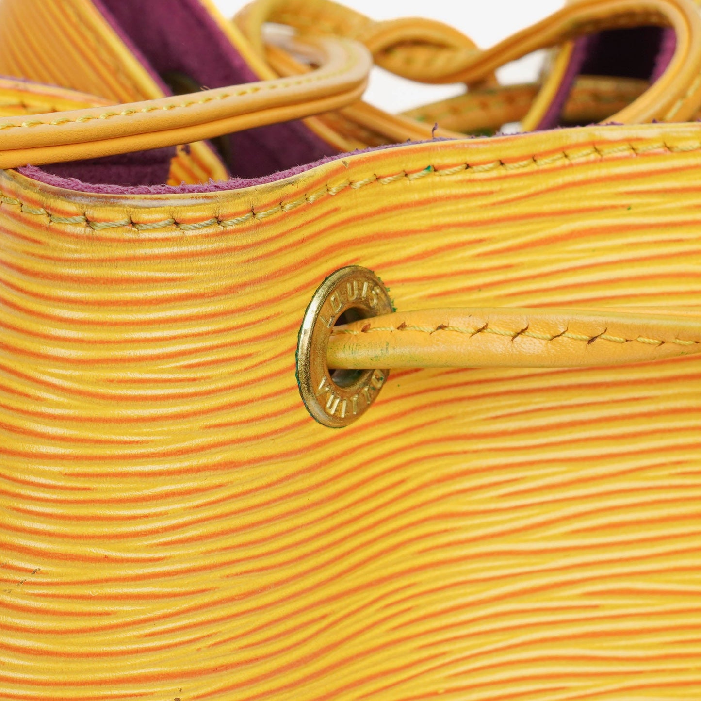 Louis Vuitton Petit Noe Yellow EPI Leather Shoulder Bag