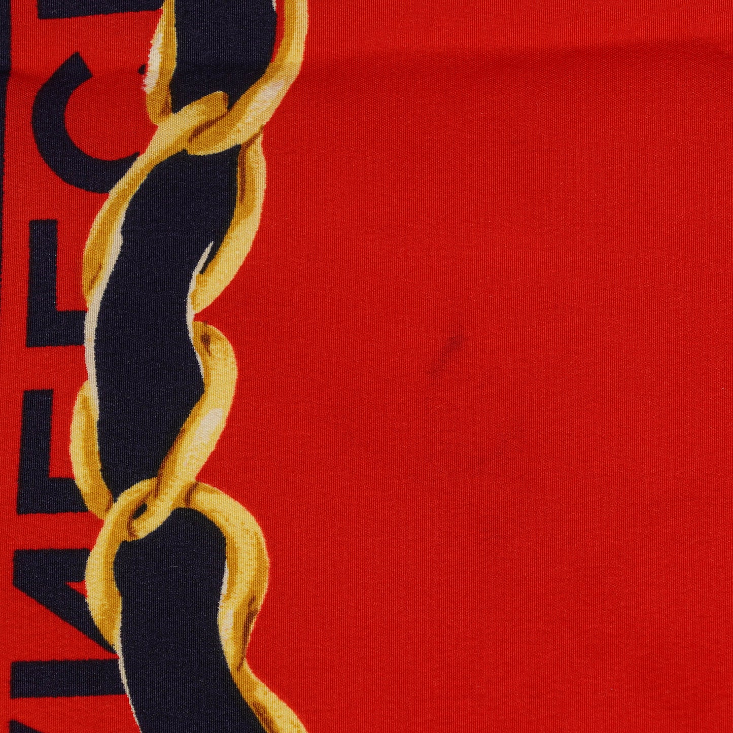 Chanel Chain Bag Pattern Scarf In Red And Navy Scarf
