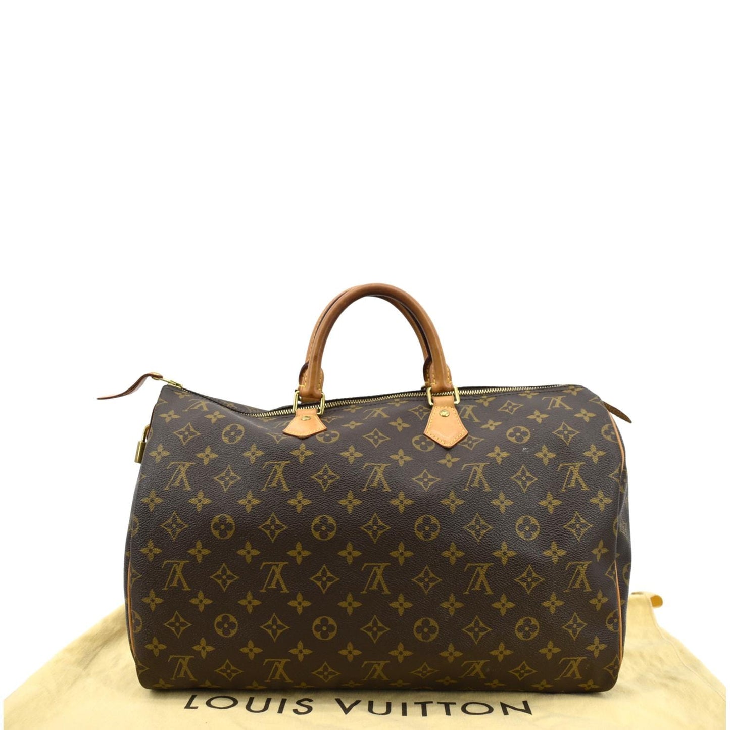 LOUIS VUITTON  40 Monogram Canvas Satchel Bag Brown
